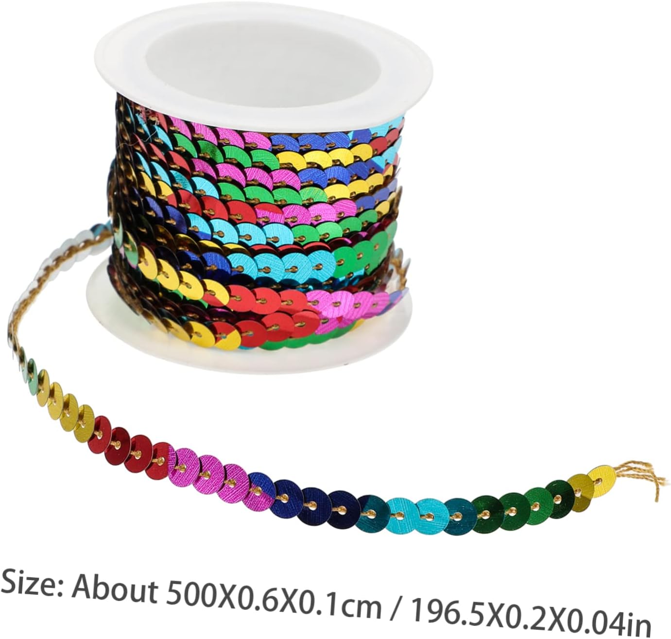 Angoily 3sets 5 Rolls Sequin String for DIY Projects Lightweight Paillette Ribbon for Dress Clothing Embellishment Hairbands Crafts Present Wrapping 5rolls*3