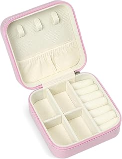 Travel Jewelry Case, Travel Jewelry Box, Mini Jewelry Travel Case, Jewelry Organizer Case, Portable Small Jewelry Organizer Storage Boxes - Best Gift for Women Girls.