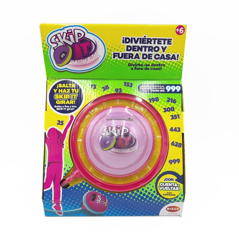 Bizak Aire Libre Skip It Fusion Cuentavueltas (35007556) Modelos Surtidos. Juguete para Saltar. Ejercicio Infantil. Juego clásico para niños. con cuentavueltas.