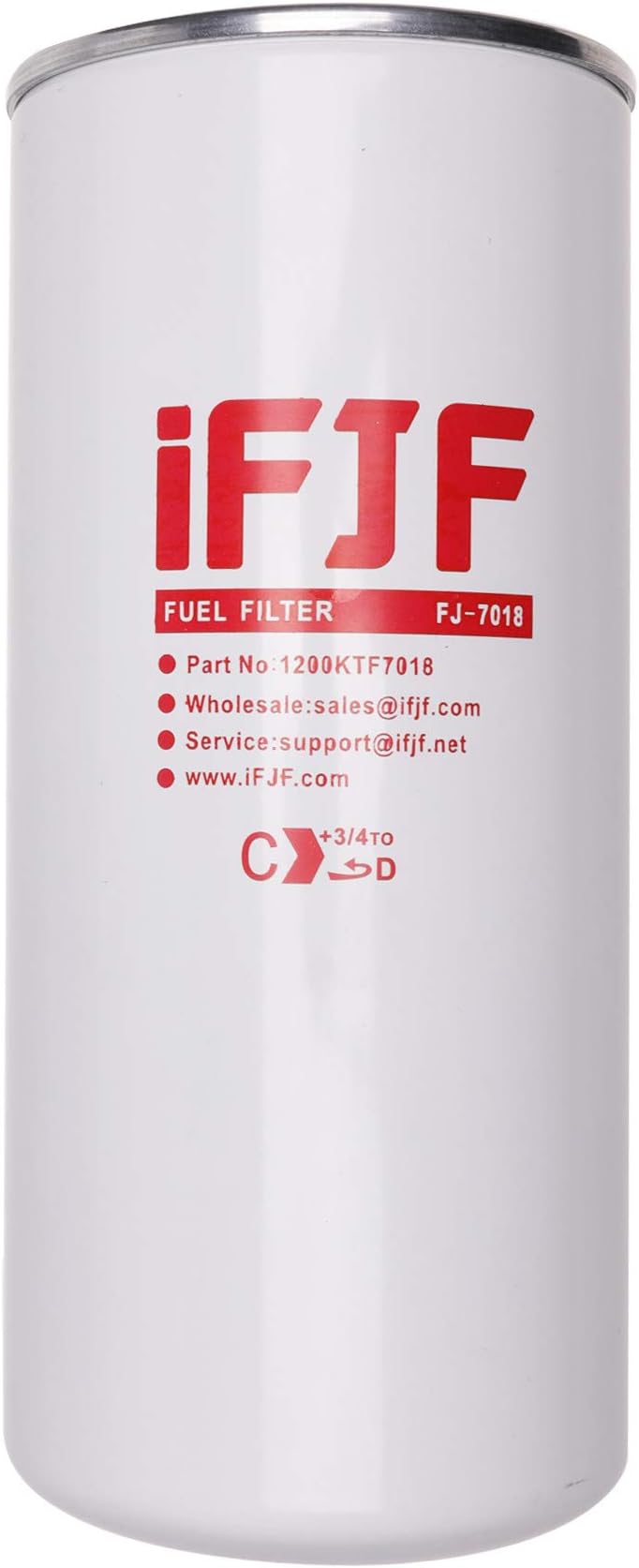 iFJF F1810PM0 Fuel Filter Element Spin-on Particulate Replacement for 1200KTG9075 Filter Head 18 GPM 1-12UN 10 Micron Carbon Steel Canister