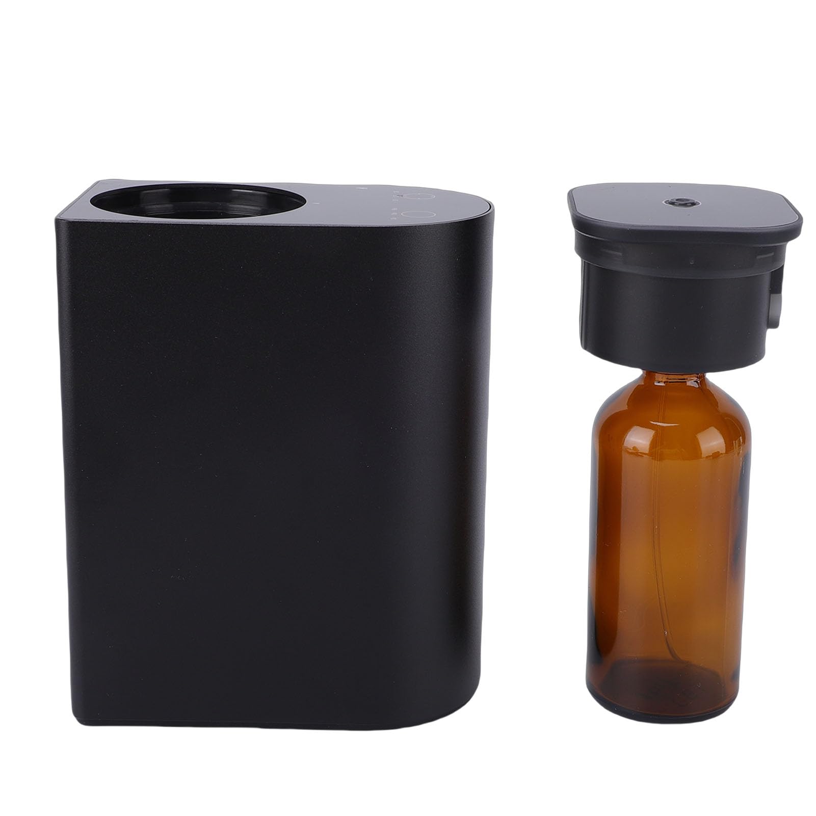 Wasserloser Diffusor für ätherische Öle, 4000 MAh, Tragbare Aromatherapie für Große Räume, Büros, Aluminiumlegierung, 120 Ml (Schwarze Aluminiumlegierung)