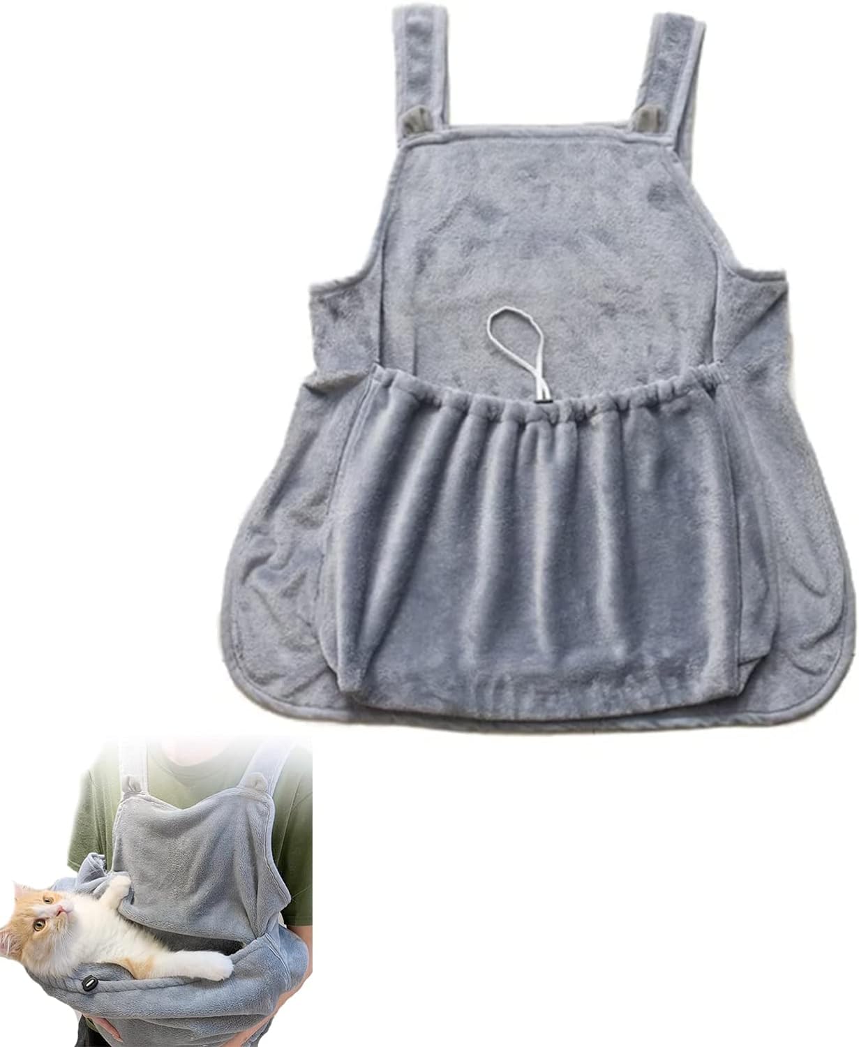 Mokshith Dog Cat Carrier Chest-Soft Breathable Cotton-with Pocket Hands Free Shoulder Front Cat Apron Sling Carrier for Small Dogs,Cats,Accompany Carrier Bag-Pet Sling Carrier Bag (B0CQG7KTDL) Amazon Price History, Amazon Price Tracker