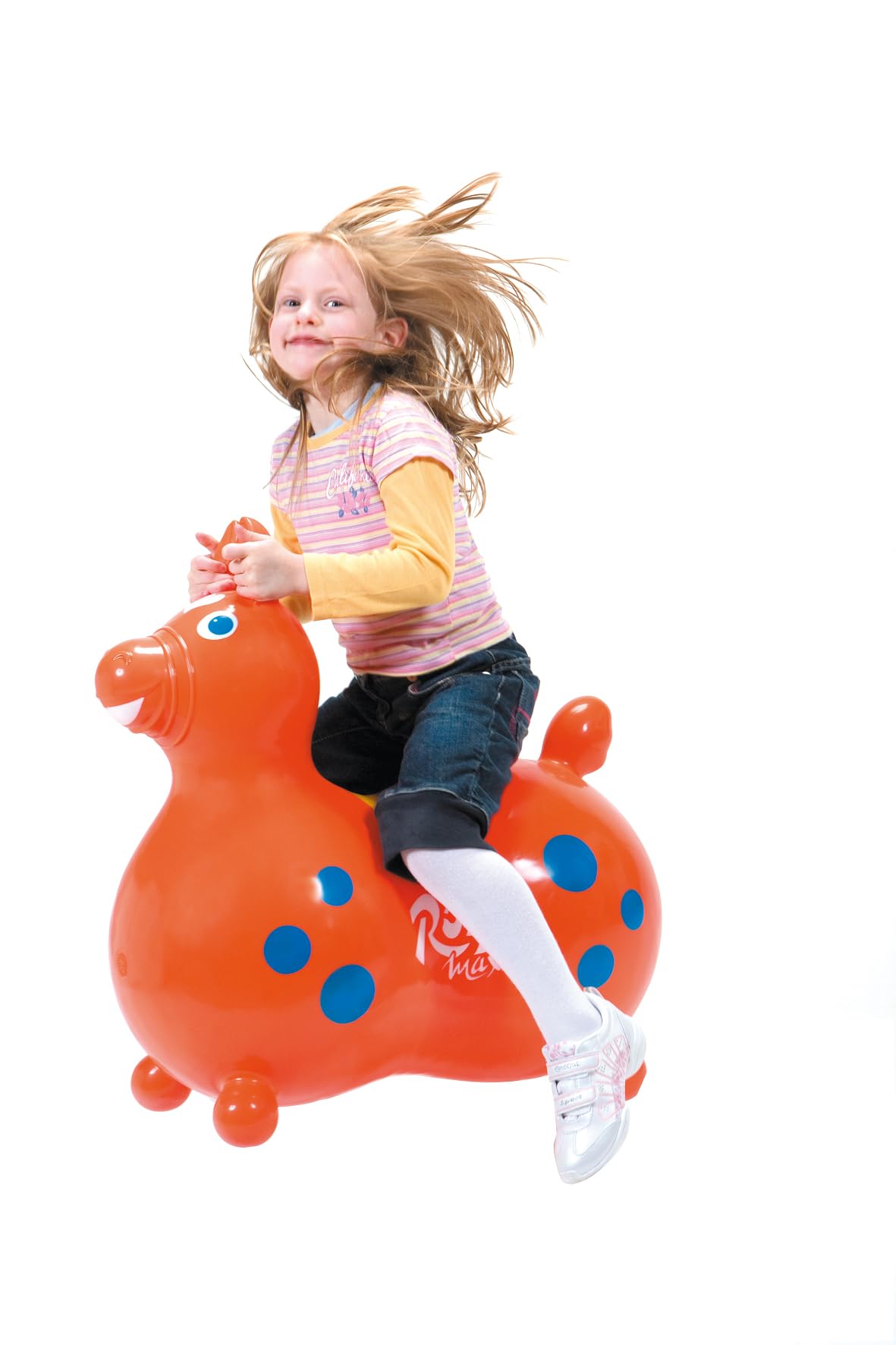 Gymnic Rody Max cavallo gonfiabile per saltare per bambini 5+, gioco cavalcabile ideale per saltare, dondolare e divertirsi in sicurezza, favorisce lo sviluppo di equilibrio, forza e coordinazione