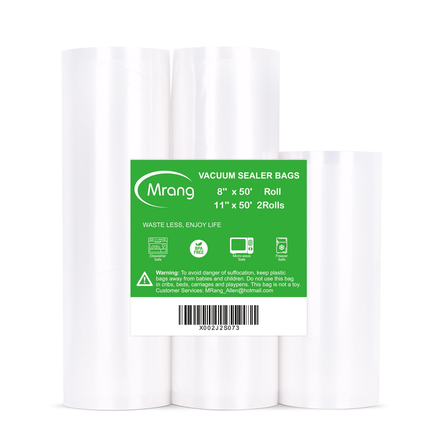 Profi- Folienrollen 28CM x 1500CM/2Rollen + 20CM x 1500CM/1Rollen für alle Balken Vakuumierer, BPA-frei, sehr stark & reißfest, kochfest