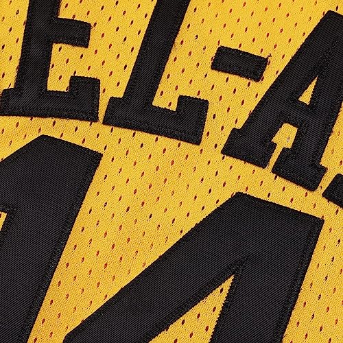 Maillot Bel Air Academy Amzdest #14 jaune unisexe pour soirée rétro et déguisement des années 90