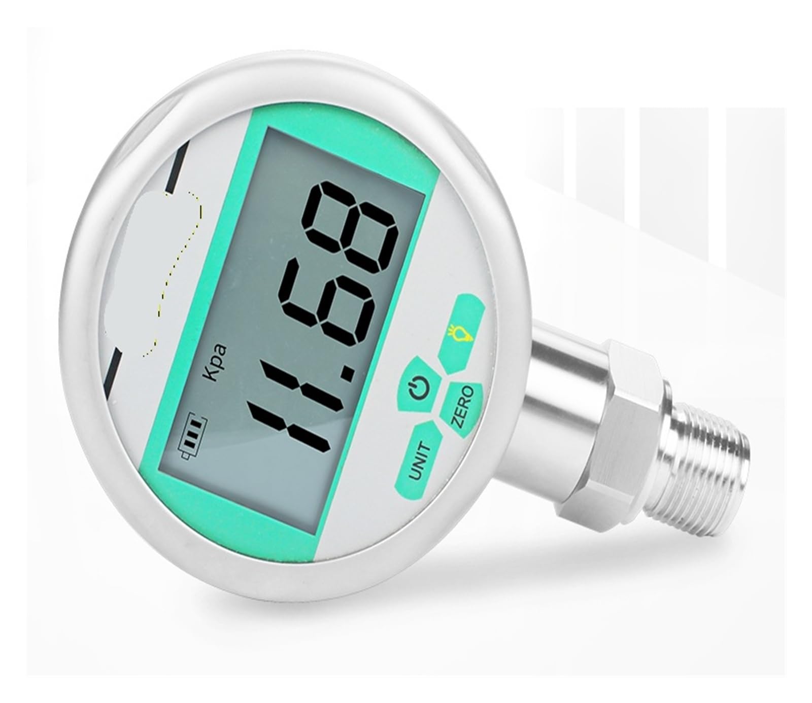 Cyfrowy manometr 80 mm wyświetlacz LCD 0-60 MPa Manomete na baterie, ciśnieniomierz wody (G1-2 promieniowy, 0-0,1 MPa)
