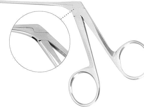Micro Extra Fine Crocodile Forceps ENT Stainless Steel Precision Ear Care Tool 7.5cm (3)