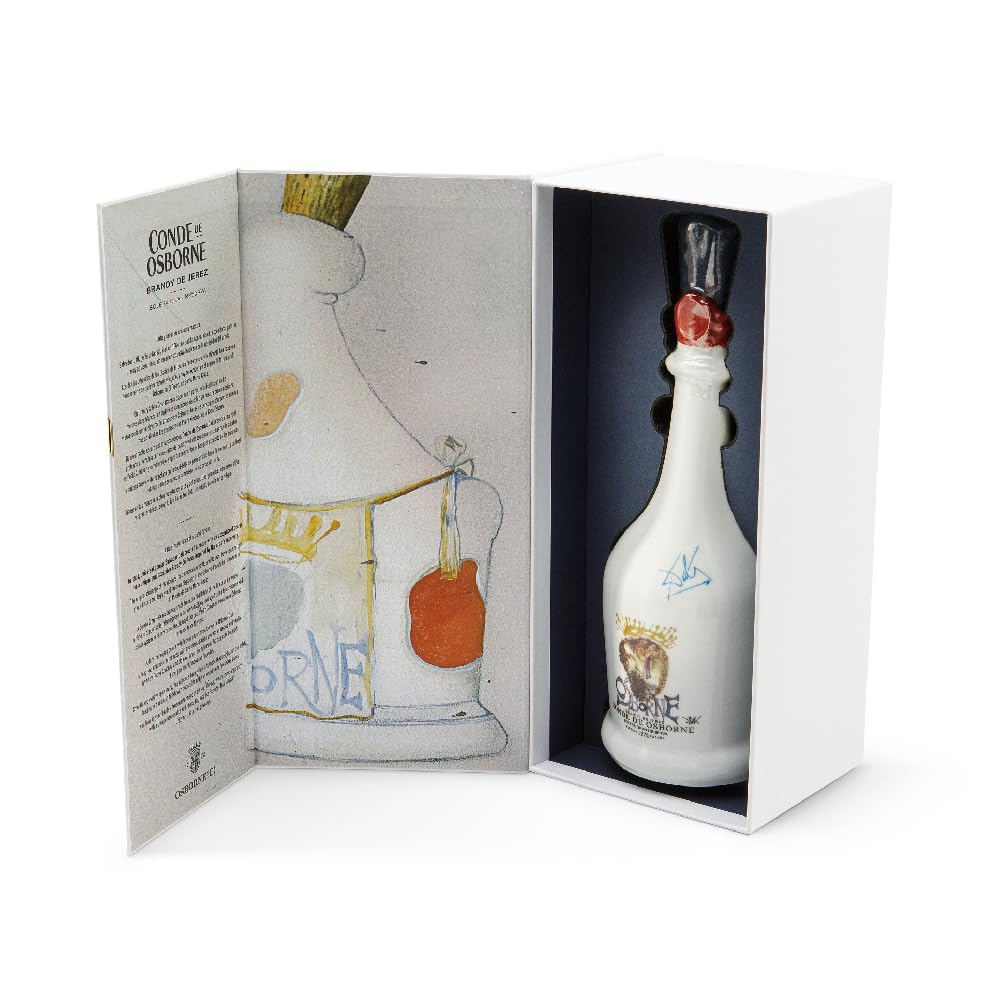 Osborne Conde de Dalí Brandy de Jerez – Hochwertiger Brandy Solera Gran Reserva aus Spanien in edler Geschenkpackung aus dem Hause Osborne mit 40,5% vol. (1 x 0,7l)