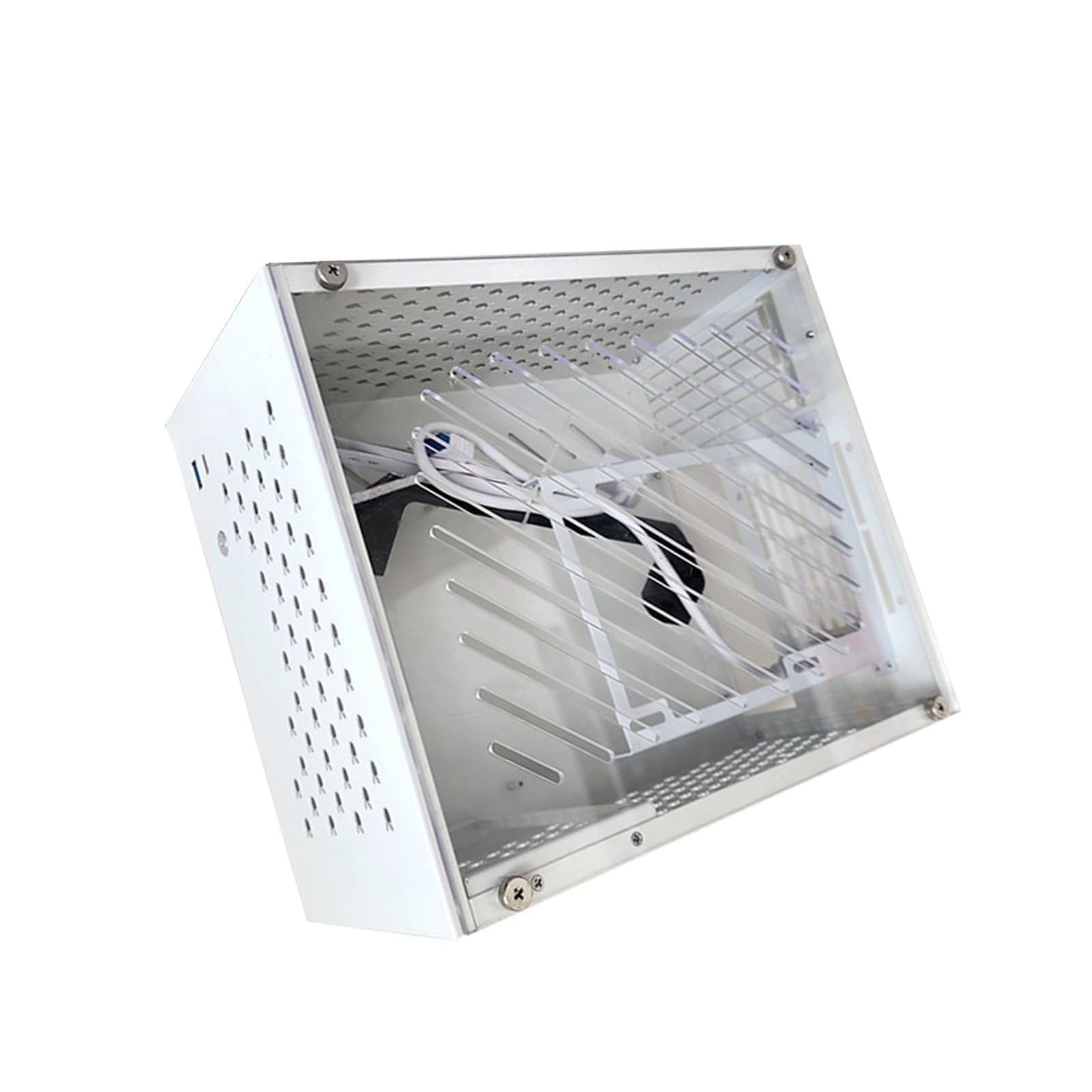 Jiawu Obudowa Komputera F2 M-ATX/ITX, Obudowa Mini PC z obsługą Płyty Głównej MATX/ITX, Procesor Graficzny 280 Mm, Zasilanie ATX/SFX i Wiele Radiatorów, 11,57 X 9,84 X 6,30 Cala