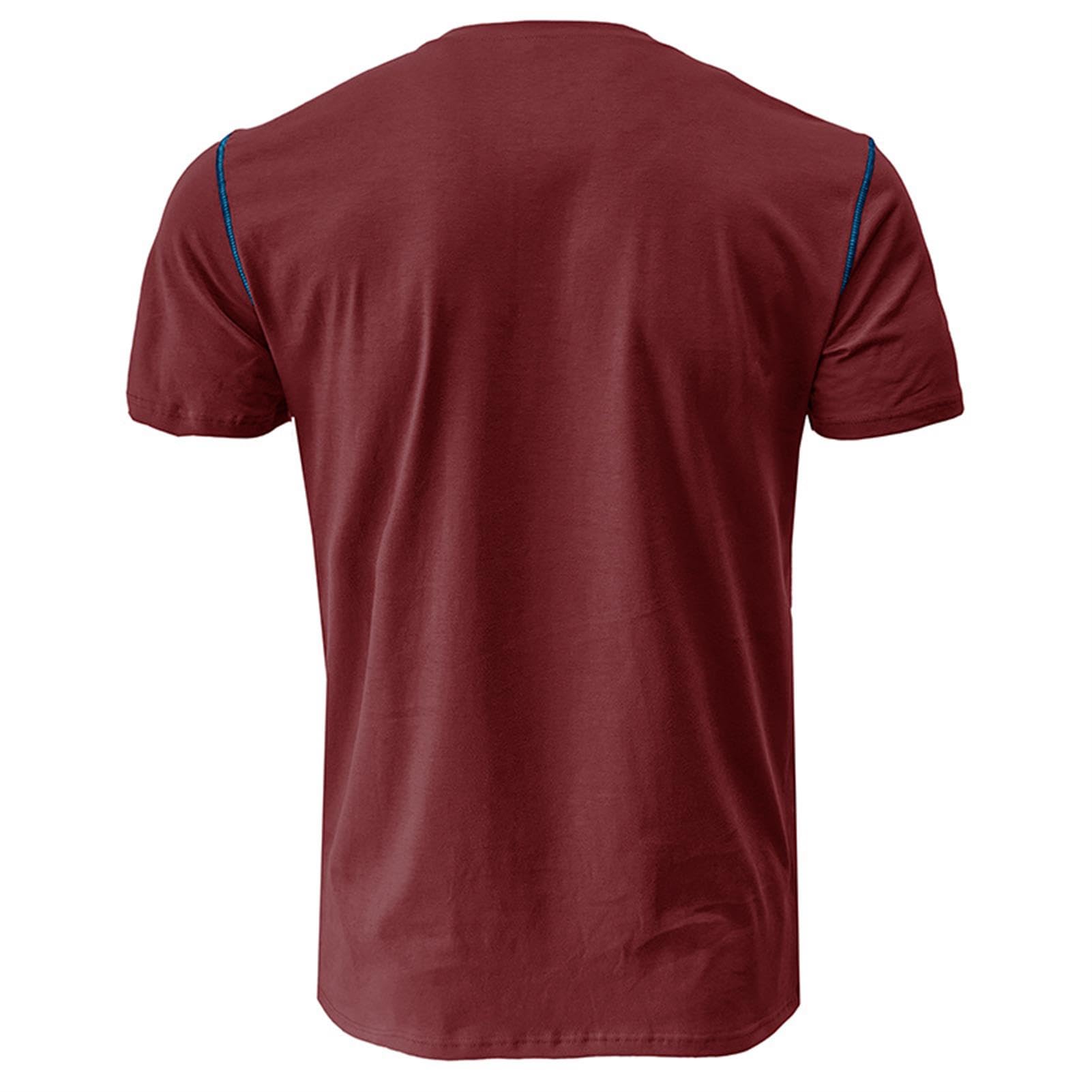 hixswnu Mens Kurzarm Henley Shirts Casual Komfortable Baumwolle T-Shirt Raglan Sleeve Sommer Vintage Button Tops