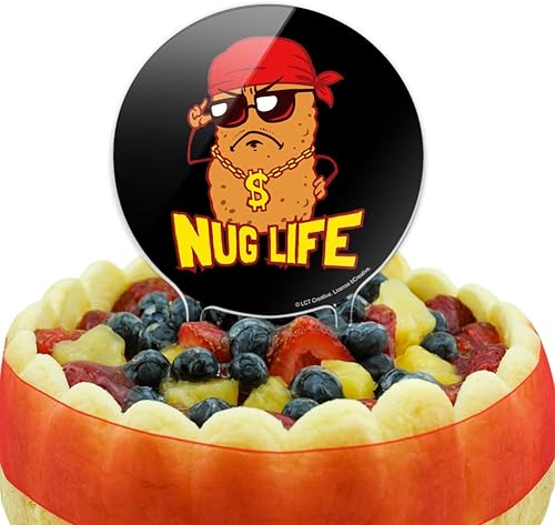 Miniatura 5 de Nug Life - Decoración divertida para tartas de pollo, decoración de fiesta para boda, aniversario, cumpleaños, graduación