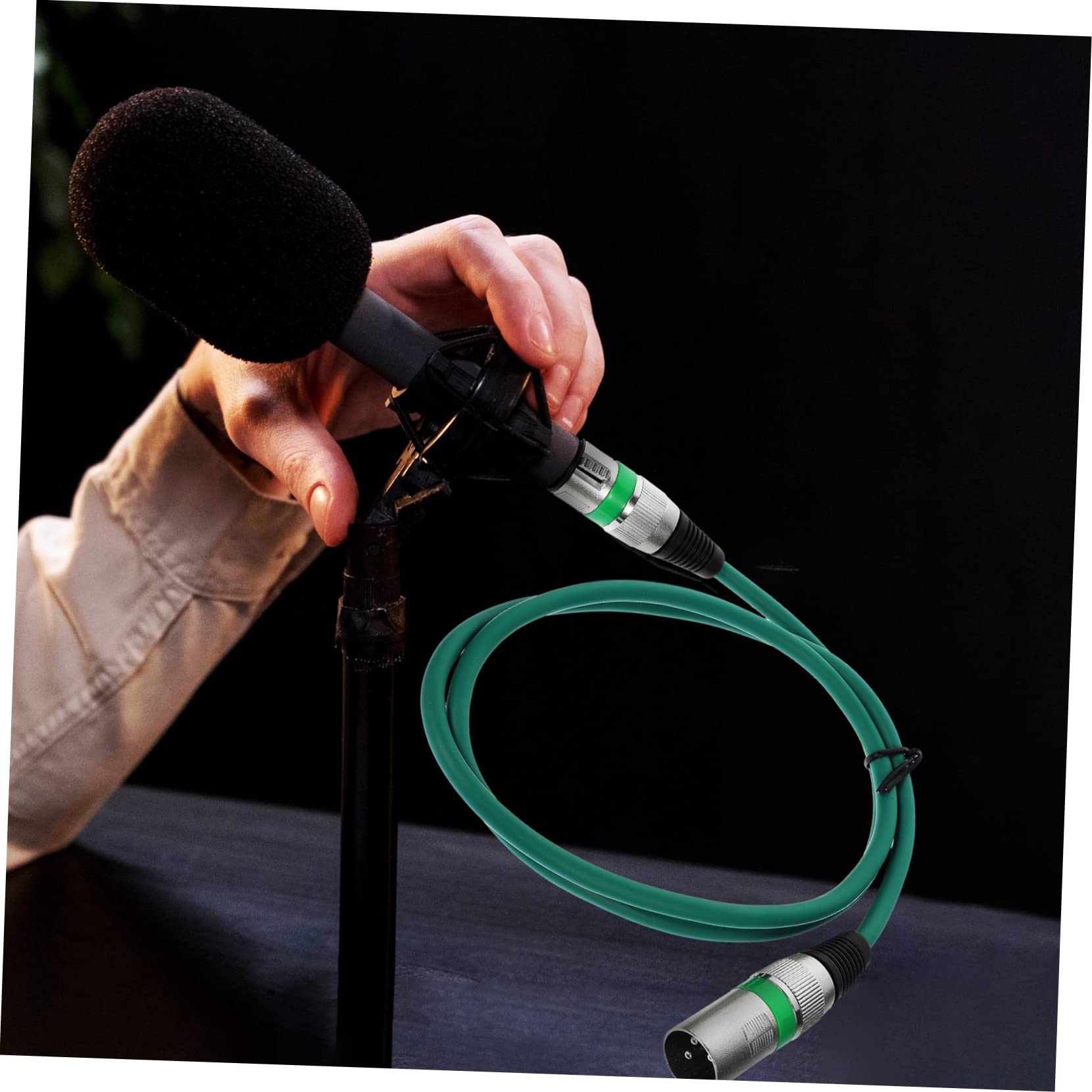 KOMBIUDA Cavo Xlr Bilanciato per Microfono, Connettore Maschio Femmina, Rame e Pvc, 5 Pezzi, 1m, per Feste e Matrimoni