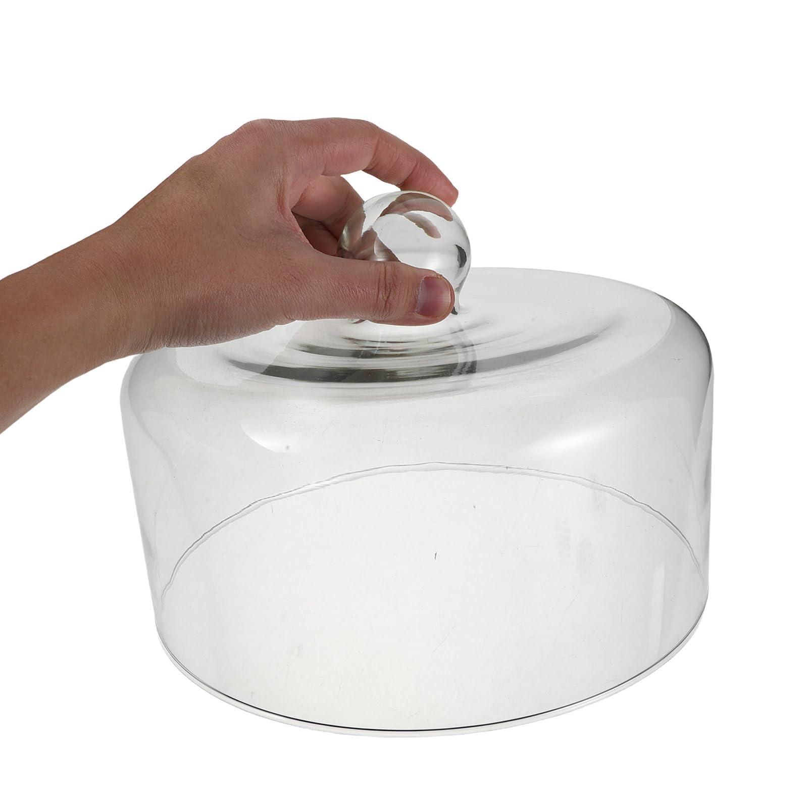 BETOOKY Coperchio in Vetro a Cupola per Microonde Alto 19 Cm con Manico Ergonomico, Adatto per Lavastoviglie e Forno Microonde, per Proteggere i Piatti Durante la Cottura