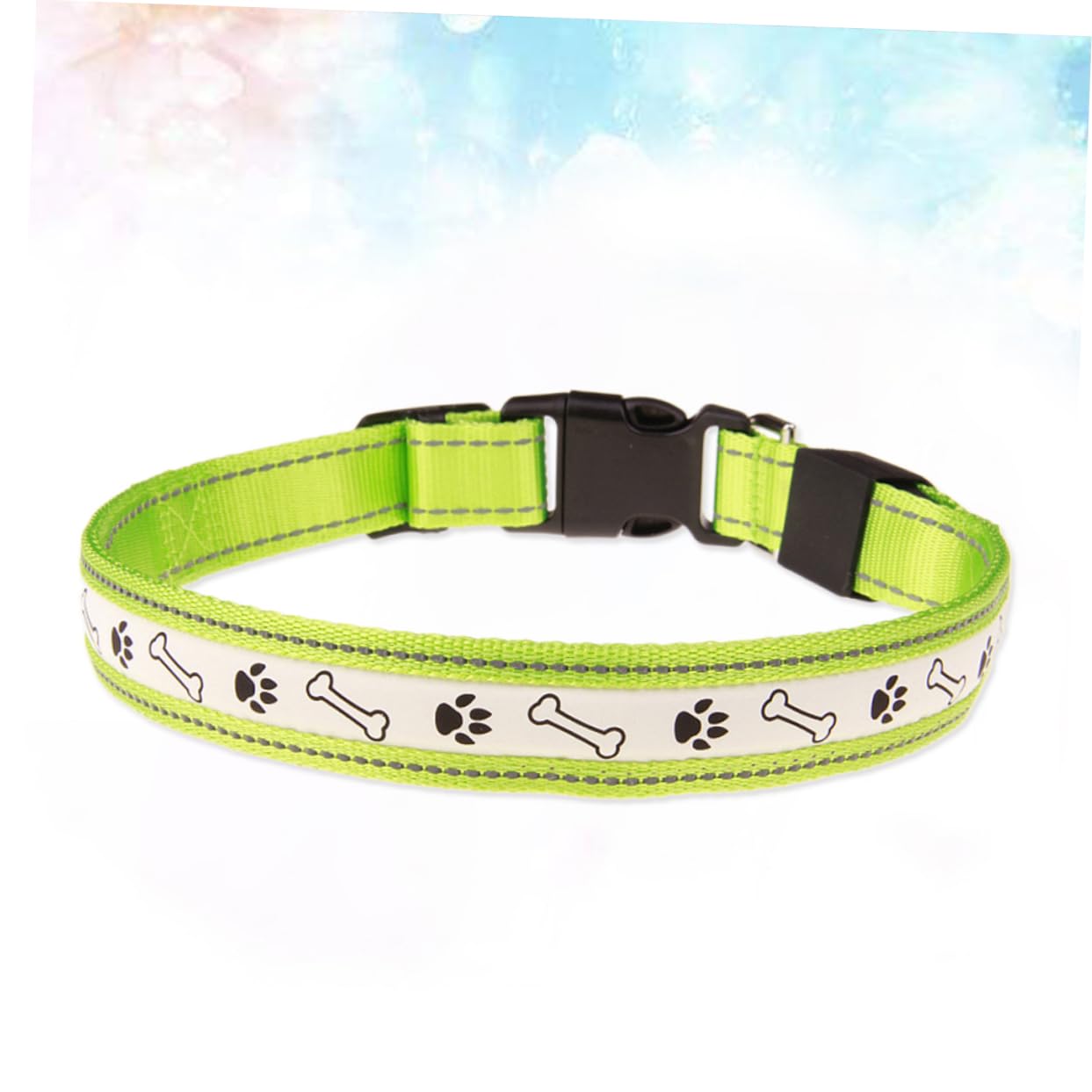 YARNOW 3 Pz collare lampeggiante per animali domestici Collare USB ricaricabile LED regolabile collana luminoso collane colletto illuminato per cani portato osso