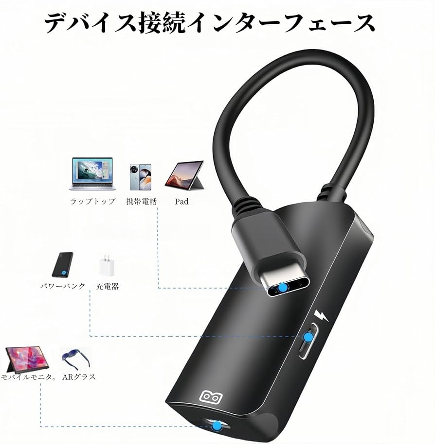 Amazon.co.jp: USB C to xreal One 充電/プレイ アダプター Amazon.co.jp: USB C to xreal One 充電/プレイ アダプター