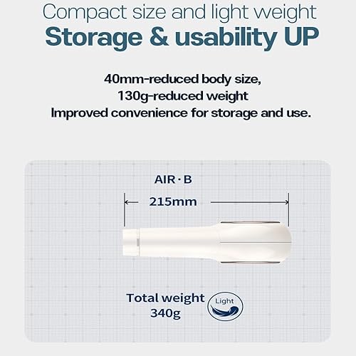 Miniatura 5 de Secador profesional de salón JMW Korean AIR B con difusor y soporte para secador 1600W - Motor BLDC potente y ligero, 100% viento frío sin calor,