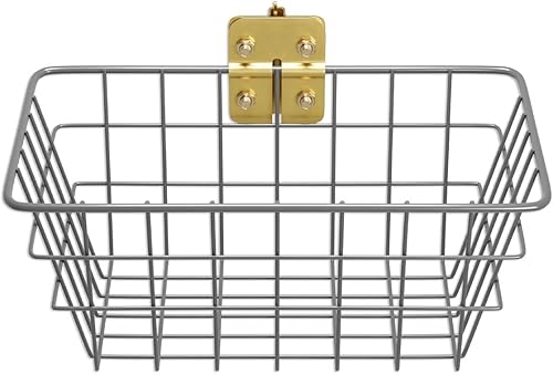 Miniatura 3 de DC Cargo Mall Paquete de 2 cestas de alambre de montaje en pared atornilladas, con opción de atornillado, cubo de almacenamiento portátil súper