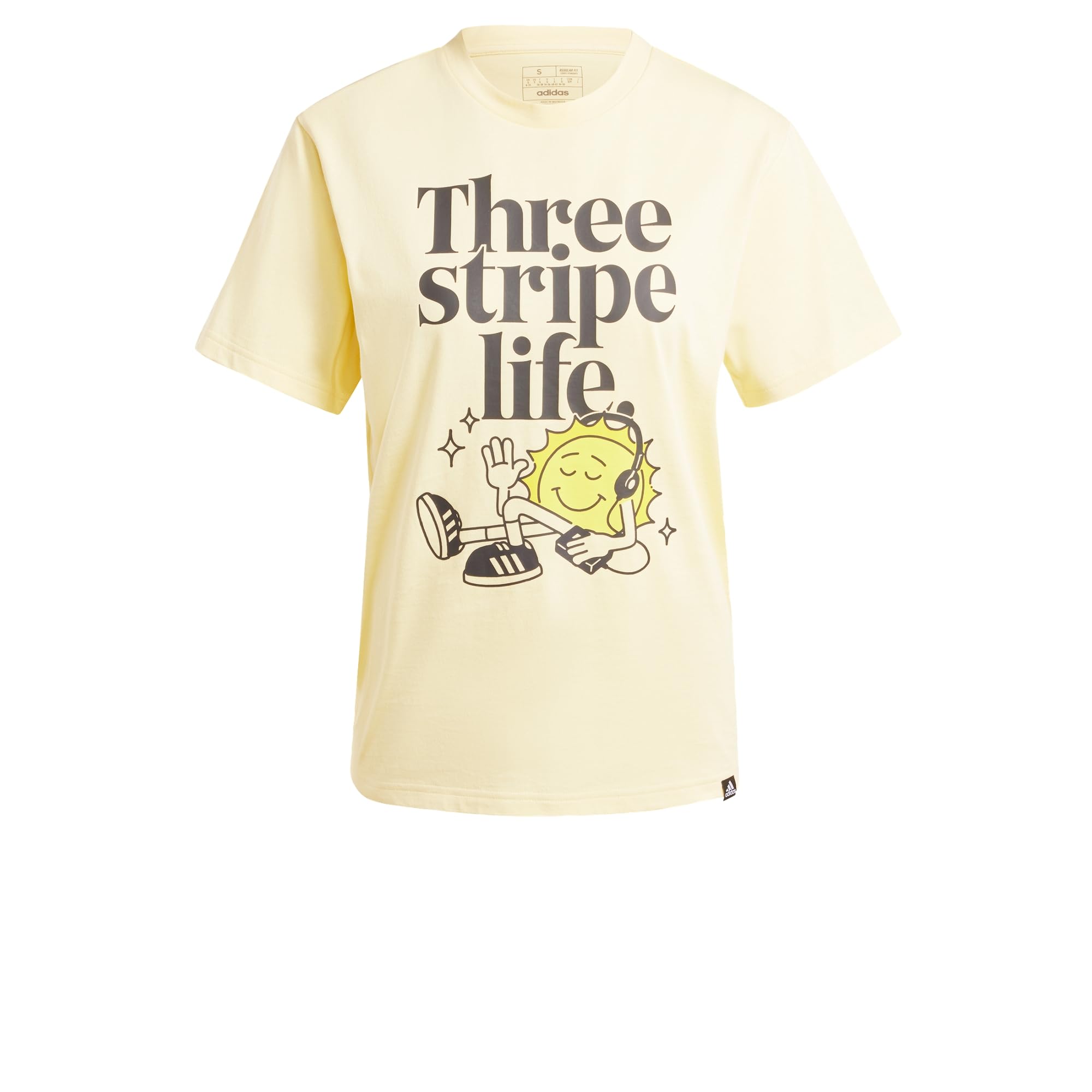 adidas Women's Positivity Graphic TEE, Almost Yellow, M