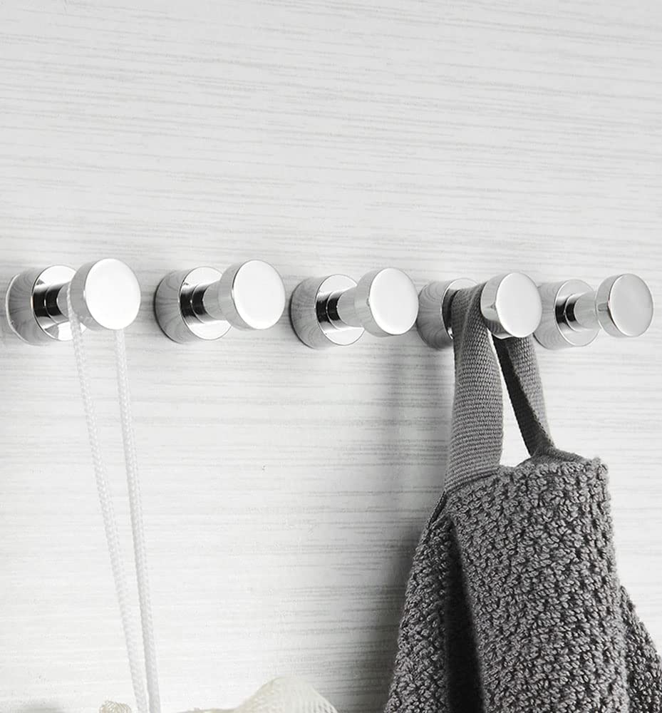 Gancho, ganchos de pared adhesivos de latón, pequeños y resistentes, ganchos de pared for pegar en la puerta, baño, toalla, armario, gancho adhesivo plateado for colgar abrigos, bolso de llaves, organ