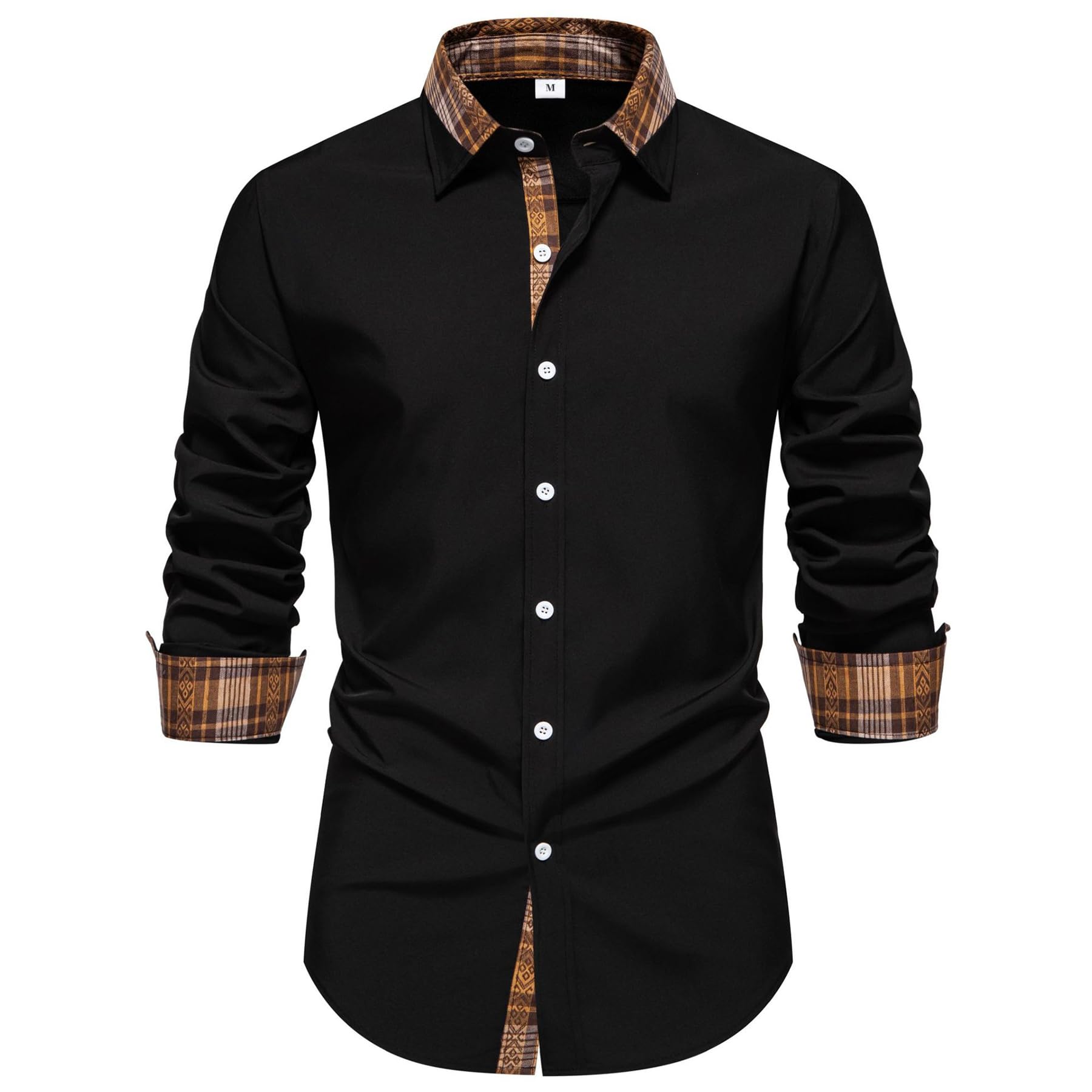 Allthemen Camisa de Vestir Formal para Hombre Manga Larga Shirts ...