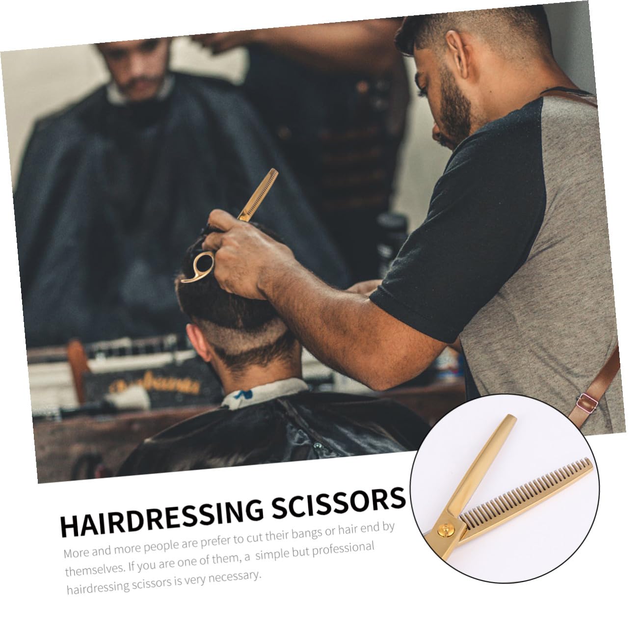 2 piezas Tijeras de Peluquería de Acero Inoxidable Doradas Tijeras para Cortar Cabello Profesionales con Diseño Ergonómico para Barbería y Doméstico