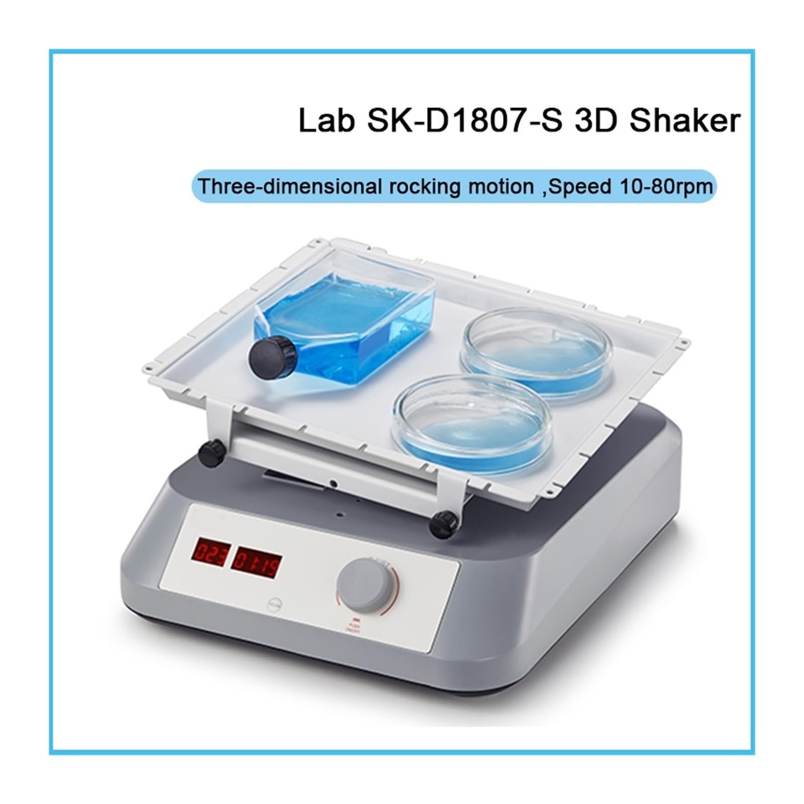 Agitador tridimensional digital LED de 10 a 80 rpm, velocidad ajustable, pequeño agitador orbital laboratorio, cultivo celular híbrido oscilante Para uso en laboratorio
