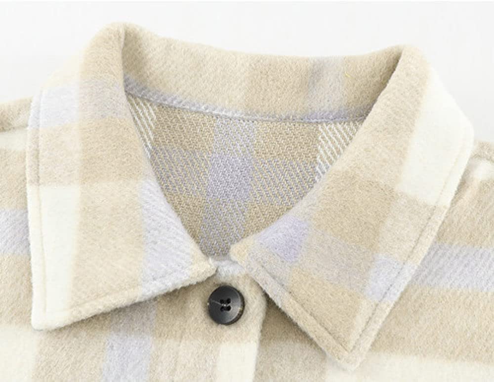 MIDJ Bluse Damen,Damen Flanellhemden Langarmhemden Schwarz Kariert Freizeithemden Herbst Und Winter Verdickte Lockere Jacken Holzfällerhemden Leichte Jacken Vintage Exquisite Button Tops