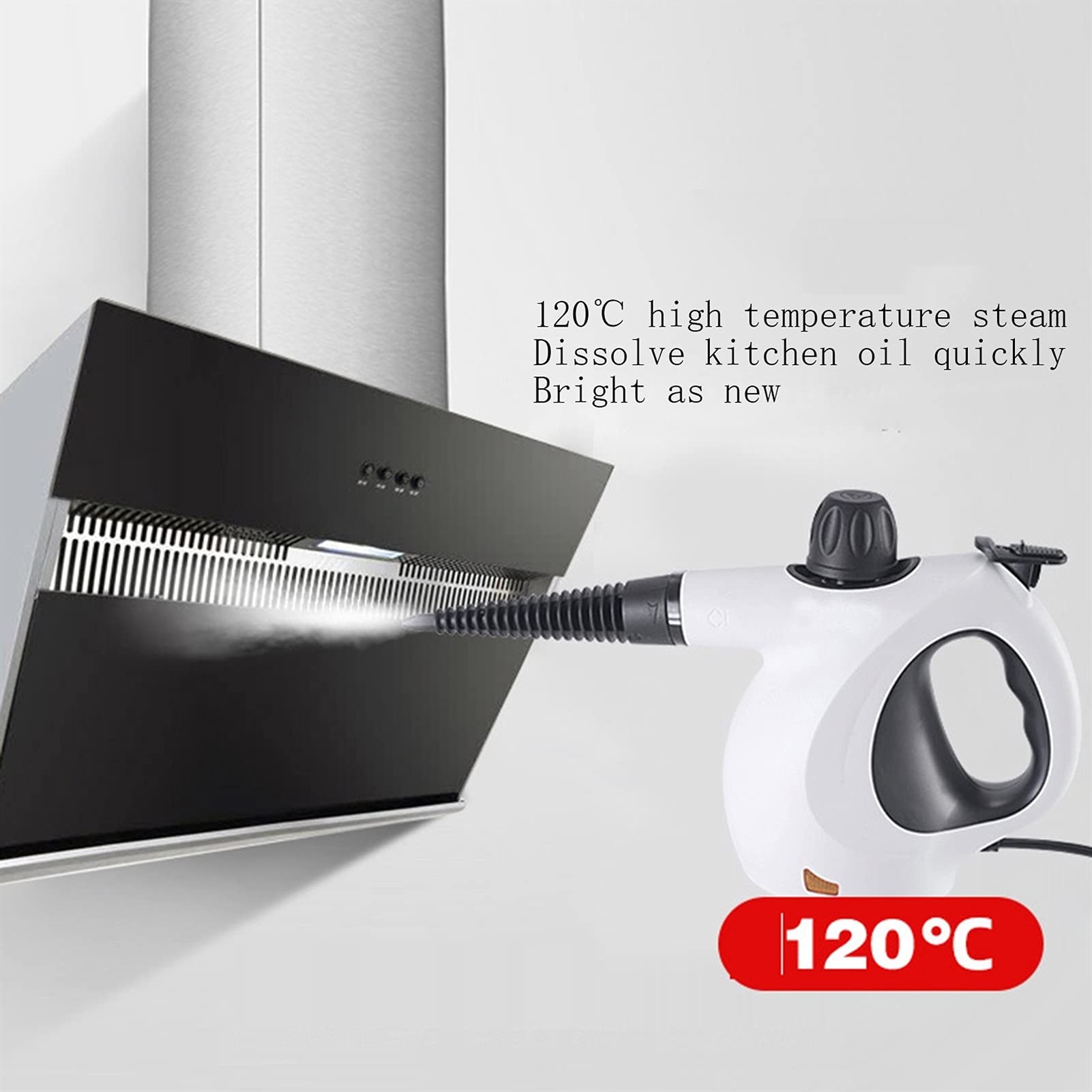 Pulitore A Vapore 1050W Portatile Con 10 Accessori - Per Cucina, Bagno, Auto E Tende - Foto 10