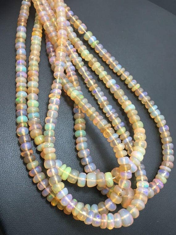 Opale brune éthiopienne en perles rondelles lisses pour réparer et sublimer vos bijoux