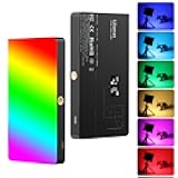 ULANZI LT002 RGB Video Light, Portable LED Camera Light Panel 0-360 Full Color, CRI 95+ 2500-9000K LED Video Light, 4000mAh Rechargeable LED DSLR Lighting for Vlogging, Photography, Video Conference