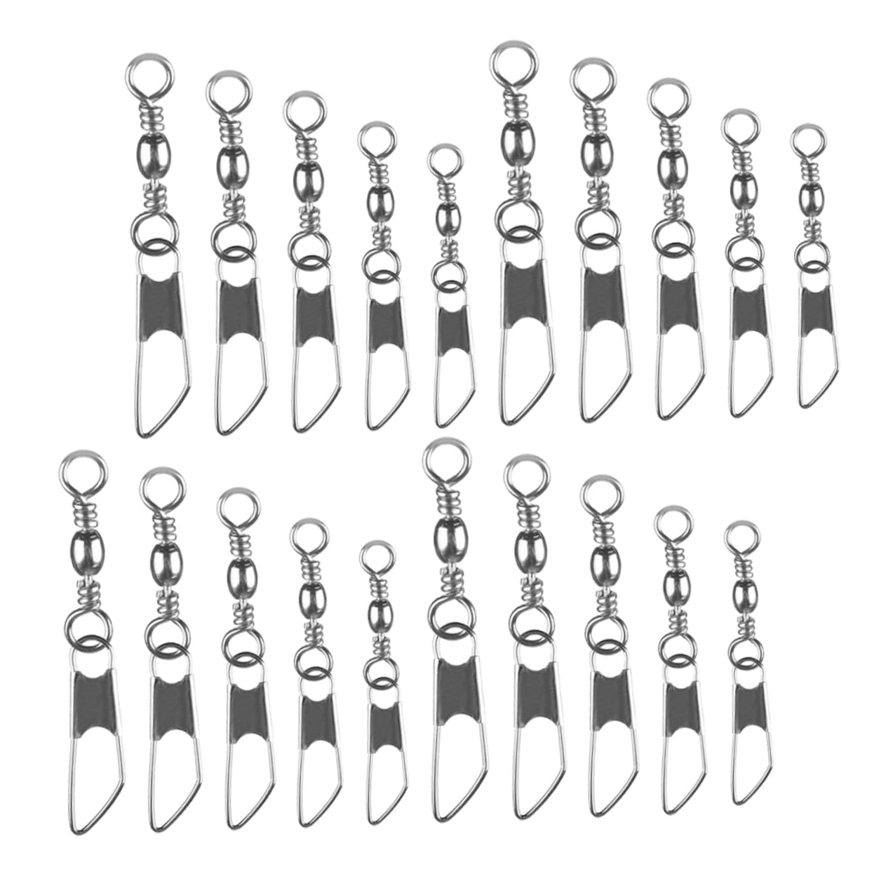 POPETPOP Anzuelos De Pesca con Anilla De Ocho Caracteres Anzuelos para Pesca Rodamientos De Bolas Eslabones Giratorios A Presión Conector De Pesca Anillos Partidos De Pesca Conector