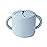 mushie Silicone Snack Cup | Spill Proof Food Container for Toddler and Baby (Powder Blue)