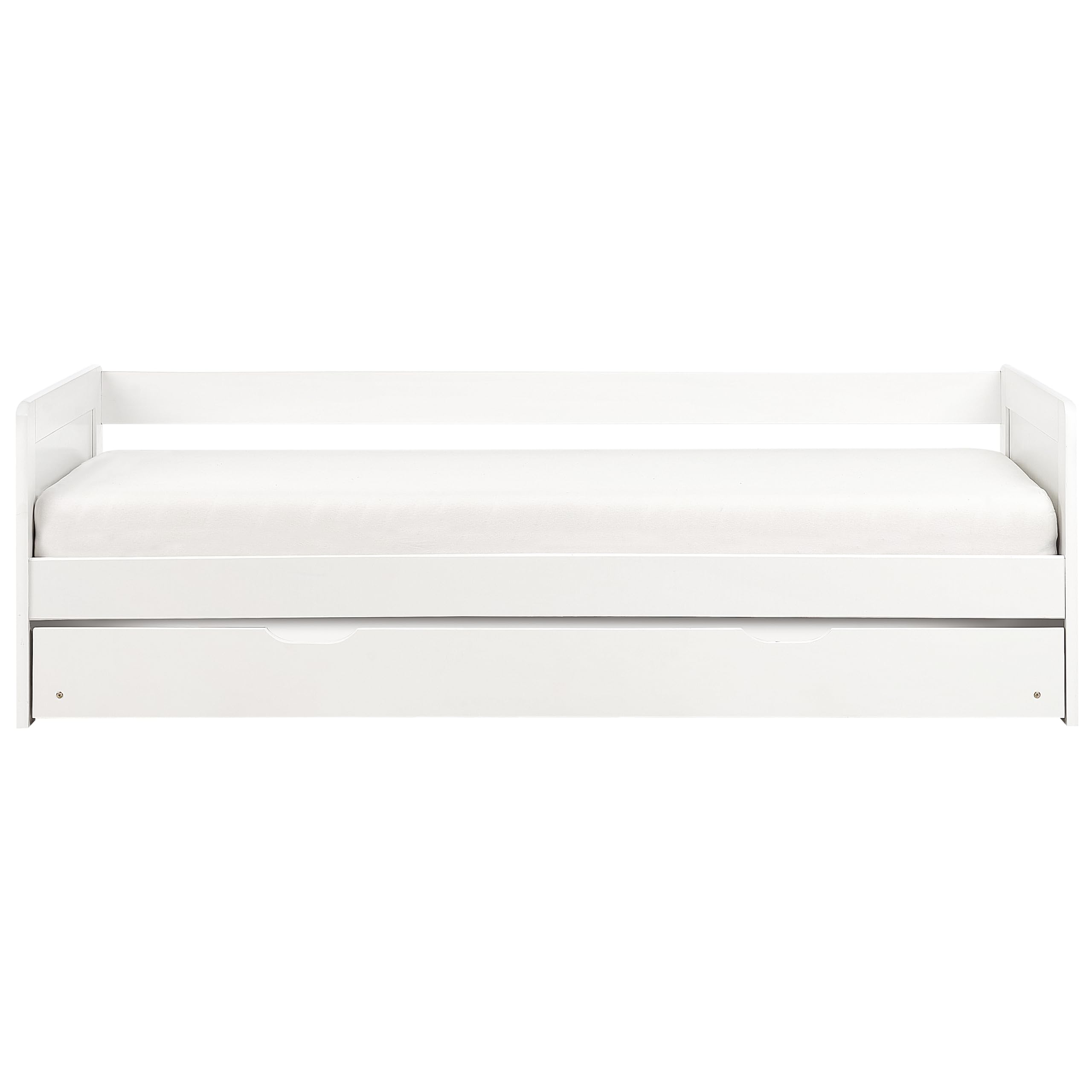 Beliani Cama Nido Infantil Deslizante de Madera de Pino Blanco 90 x 200 cm Gravelines