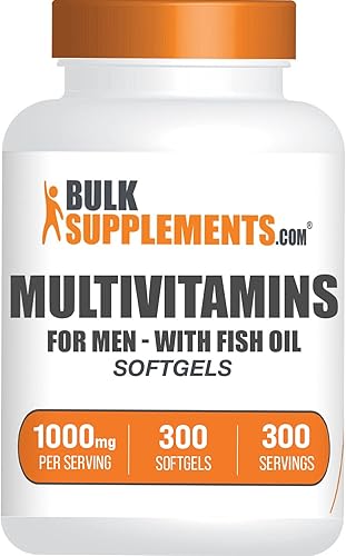 BULKSUPPLEMENTS.COM Multivitamínico para hombres  Multivitamínico diario con aceite de pescado  Suplemento multimineral  Vitaminas diarias para
