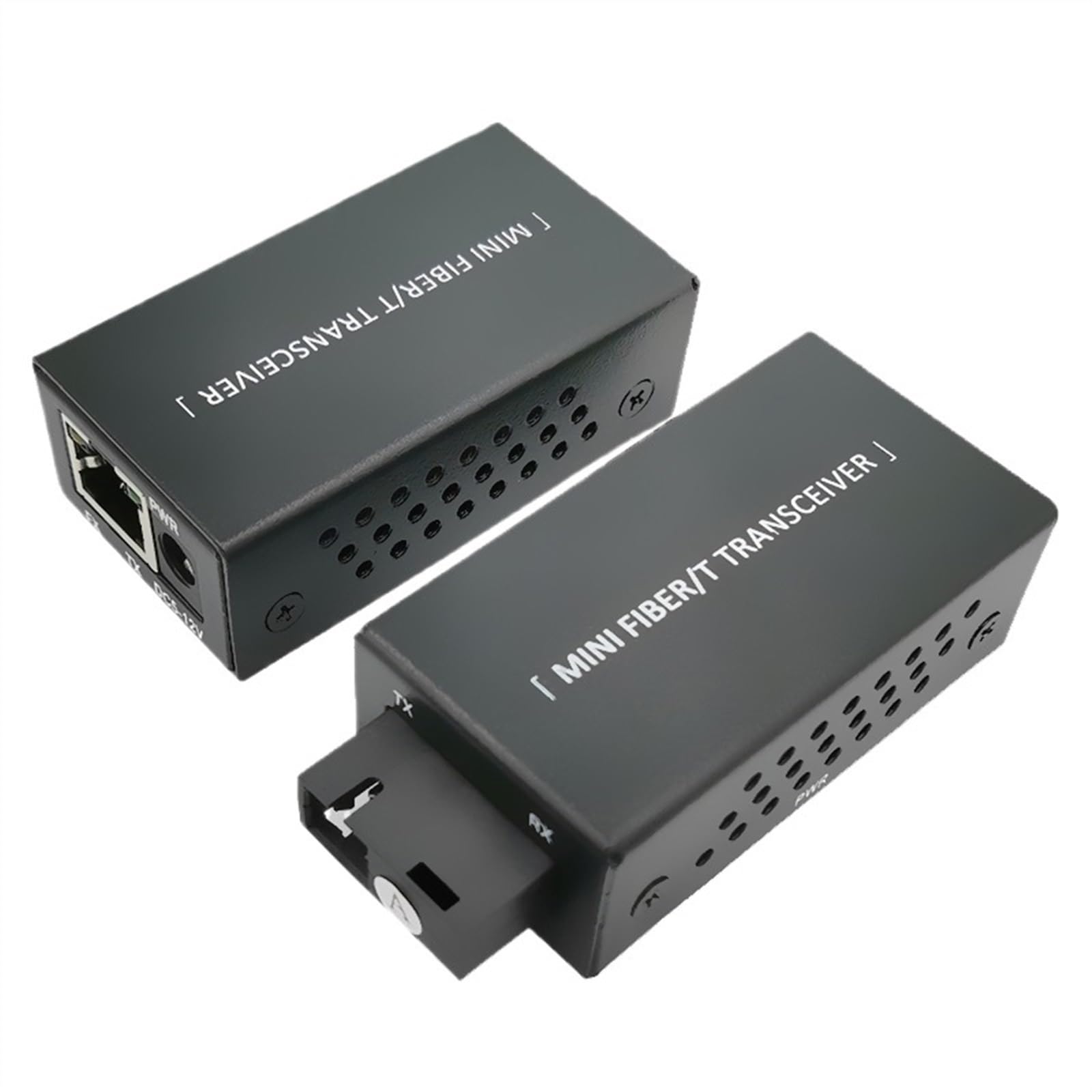 Konwerter Mediów Transceiver Światłowodowy HTB-3100 Konwerter Światłowodowy Jednowłóknowy 20km SC10/100M Jednomodowy Pojedynczy Włókno (Size : Without power supply)