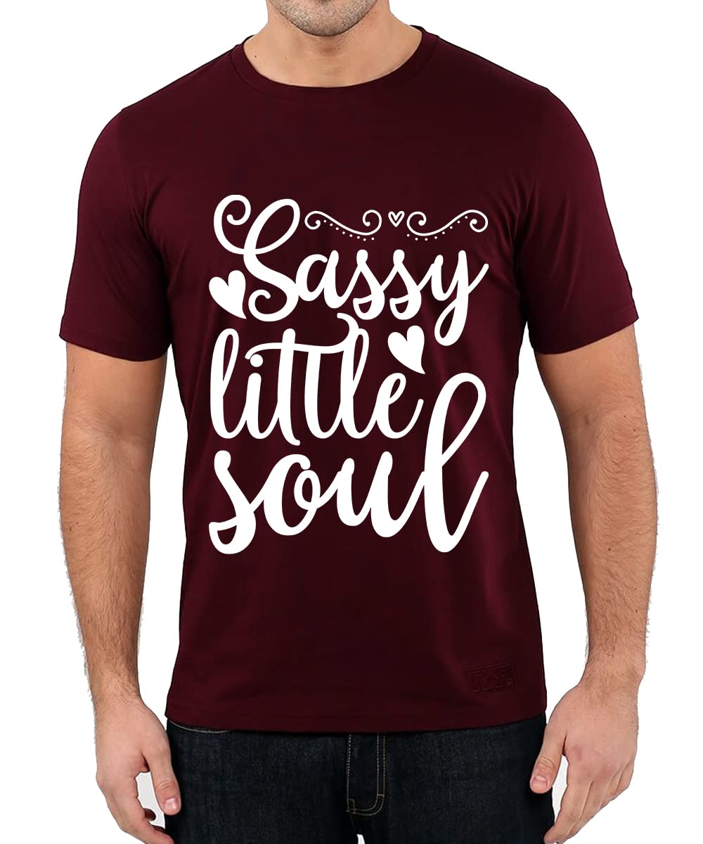 CaseriaMen's Cotton Graphic Printed Half Sleeve T-Shirt - Sassy Little Soul