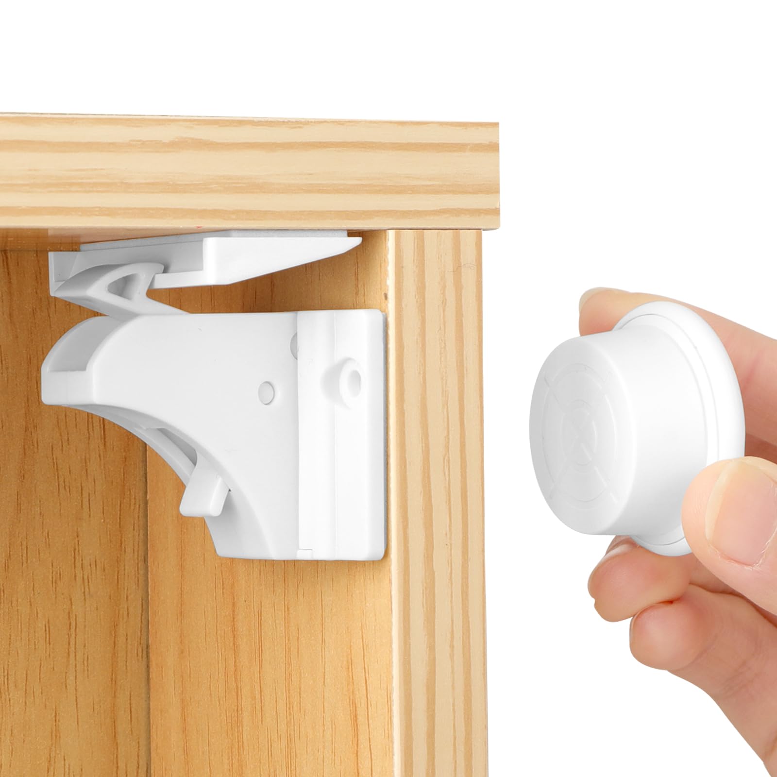 Babysicherheit Magnetisches Schrankschloss 10 Schlösser mit 2 Schlüssel, Magnetische Kindersicherung, Schubladensicherung unsichtbar für Schrank und Schubladen