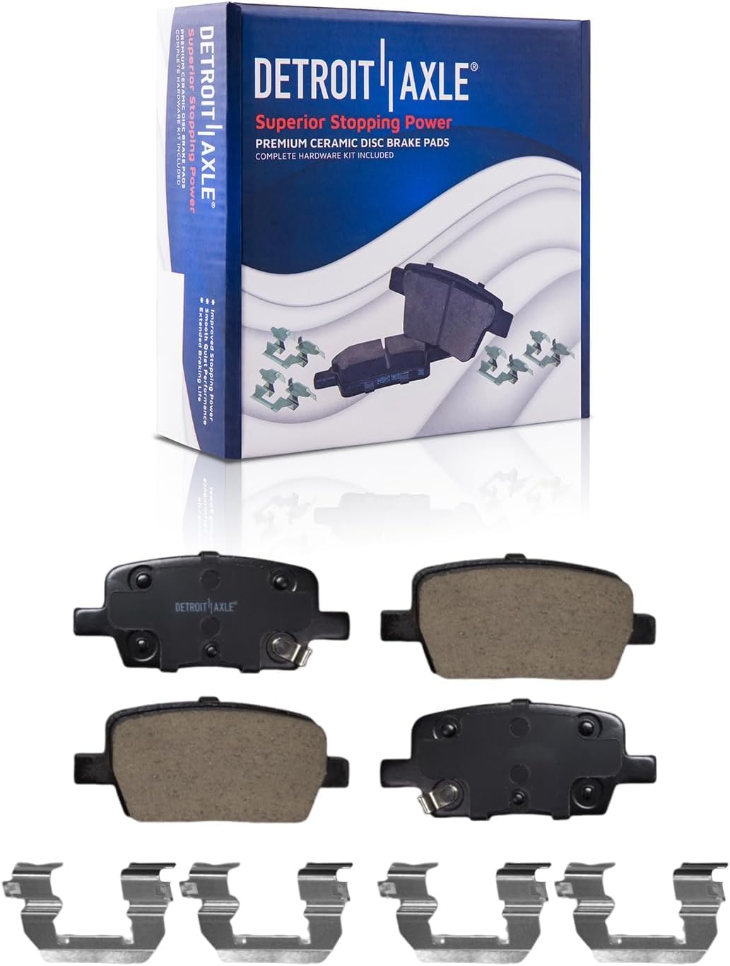 Detroit Axle - Brake Kit for 17-20 GMC Acadia 18-20 Buick Enclave Chevrolet Traverse, 19-20 Blazer, Drilled Slotted Brakes Rotors Brake Pads Replacement : 12.64" inch Front & 12.40" inch Rear Rotor