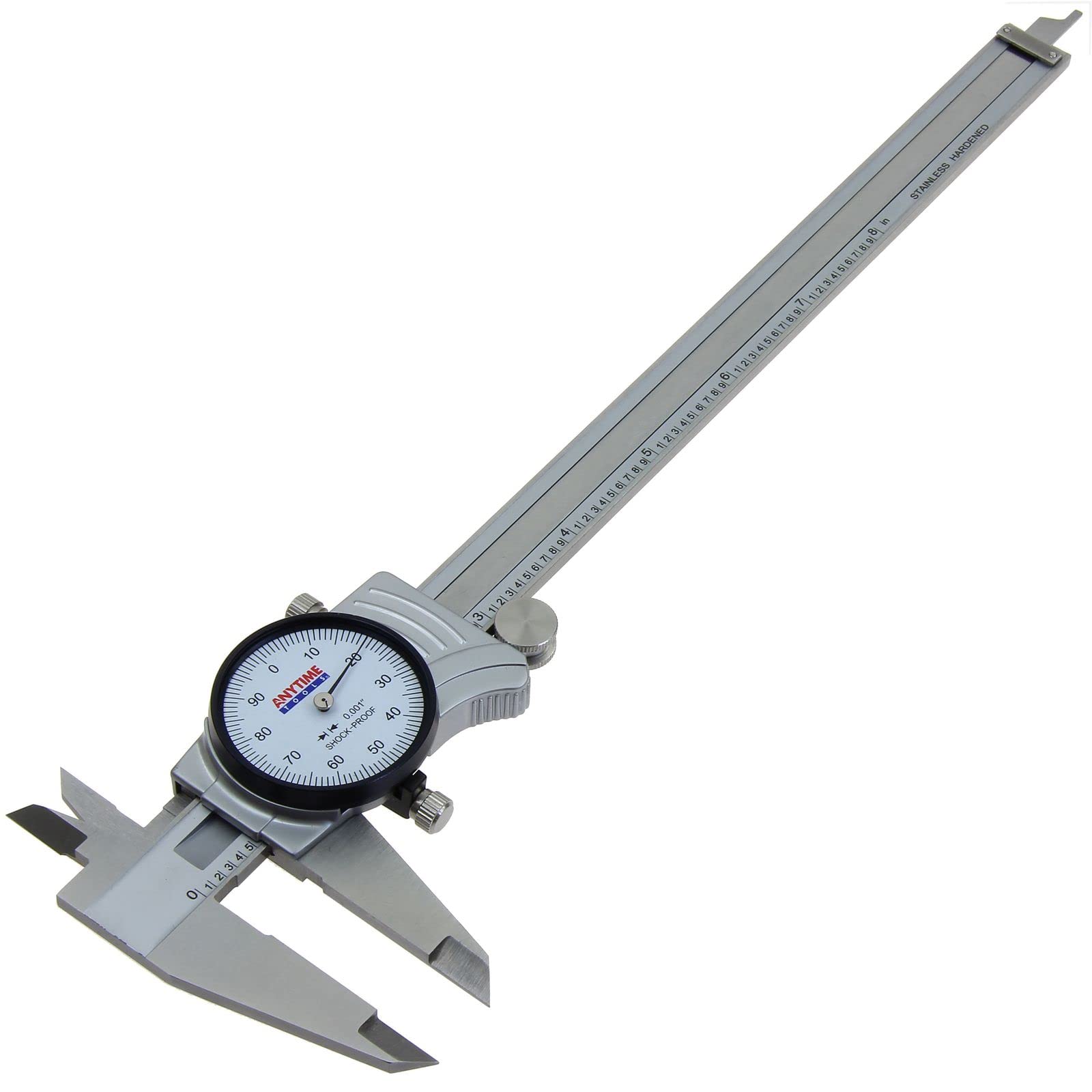 Anytime Tools Premium Dial Caliper 12"/0.001" Precision Double Shock Proof Solid Hardened Stainless Steel
