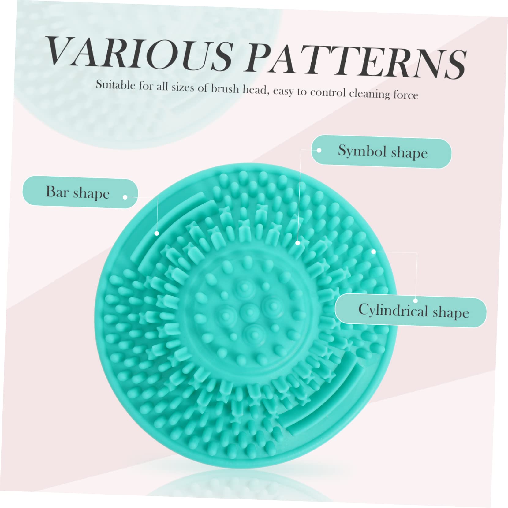Ipetboom 15pezzi Tappetino Per Pulizia Pennelli Makeup Silicone Strumento Di Lavaggio Per Pennelli Cosmetici Design Creativo e Facile Da Usare Per Saloni Di Bellezza e Uso Domestico