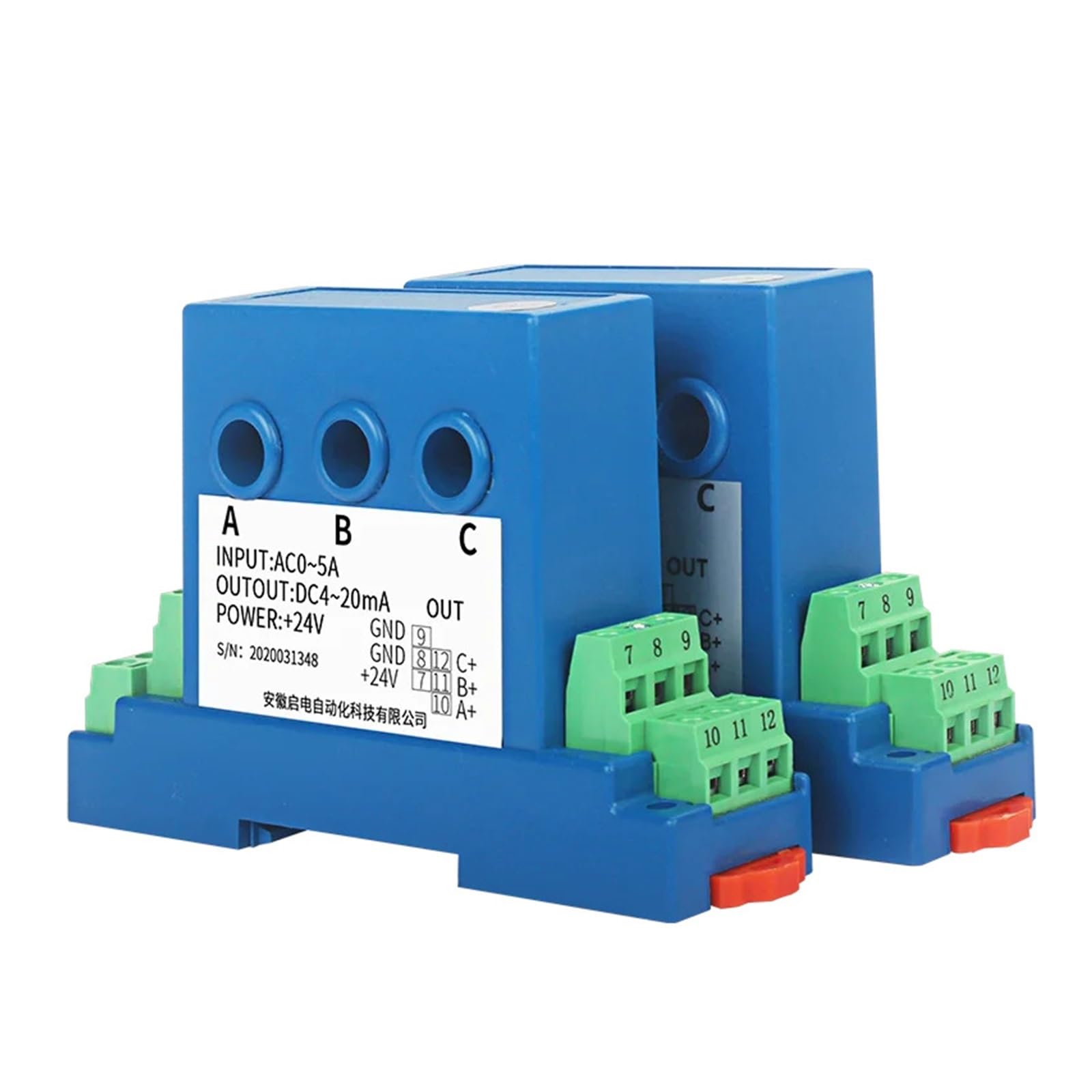 Pxqchavln Input Ac 0-2A Ac 1A 2A 3A 5A 10A Current Transmitter 0-15A 0-20A To 4-20Ma 0-10V 0-5V Rs485 4Mm Sensor(Input Ac 0-2A)