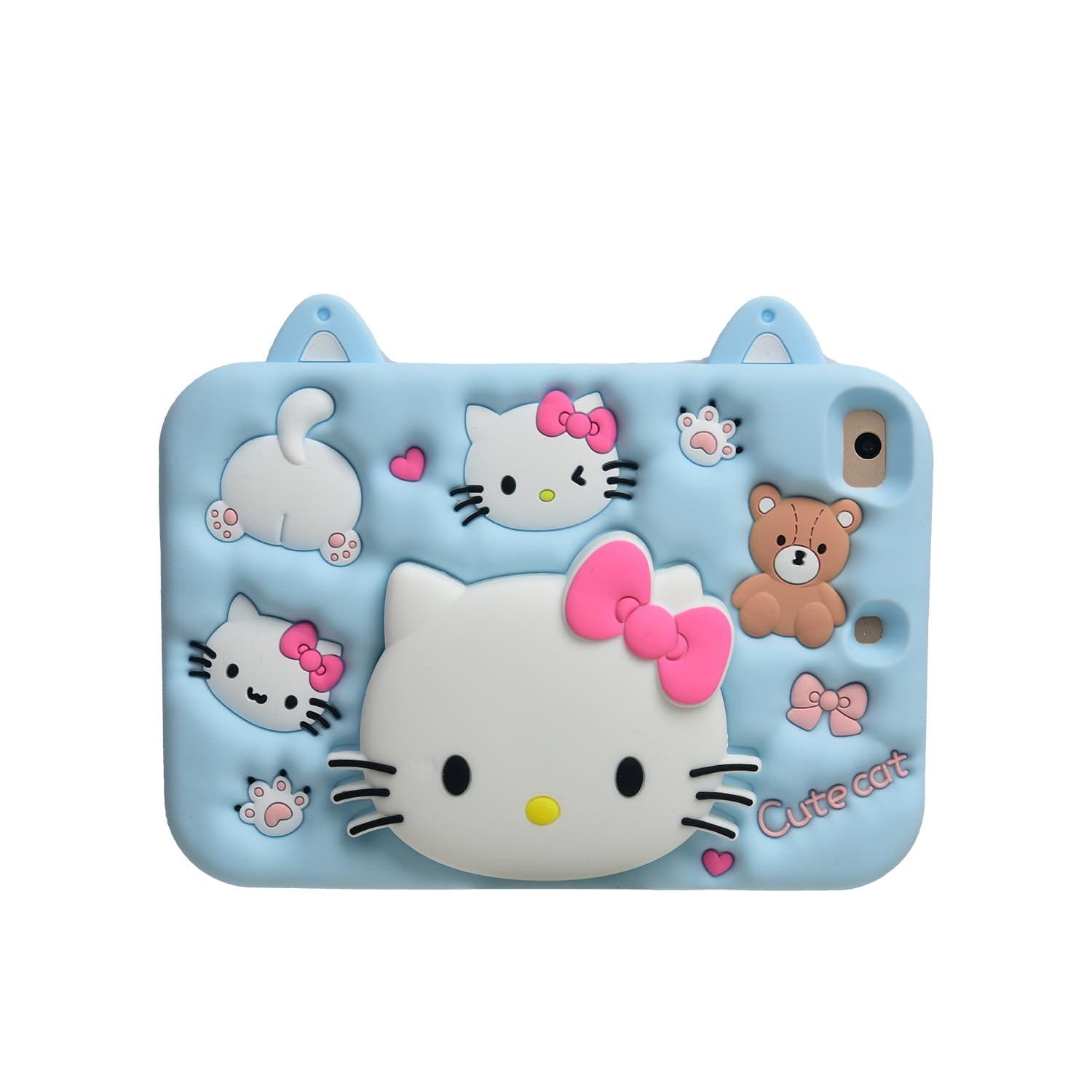 Cartoon Case For IPad Mini 6 8.3",MONEHOYSY Cute Soft Silicone Kickstand [Drop Proof,Shock Proof,Anti Slip] Back Stand Cover Case For Kids Children Teens Girls Boys (Kurom-4