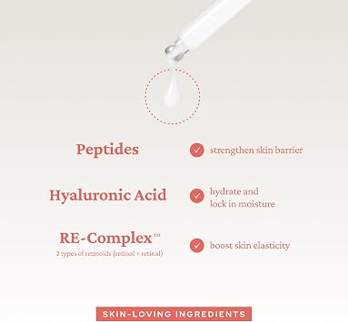 belif Super drops-retinol & peptide barrier serum|Firming anti-ageing serum for skin elasticity, reduces pore appearance, plumps skin, For All Skin Types Including Sensitive, Korean Skincare (30ml)