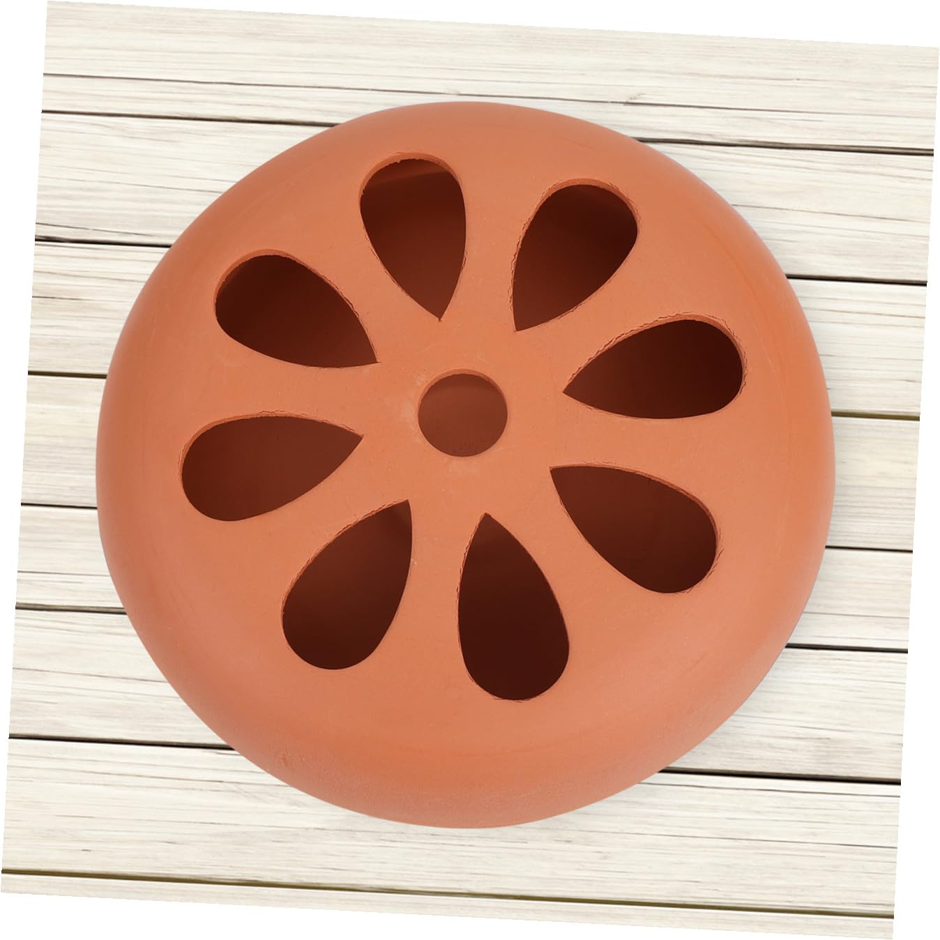 Gatuida Porta Zampirone Coccio in Terracotta Stile Retrò Semplice 2 Pezzi, Coperchio Traforato per Campeggio e Pesca