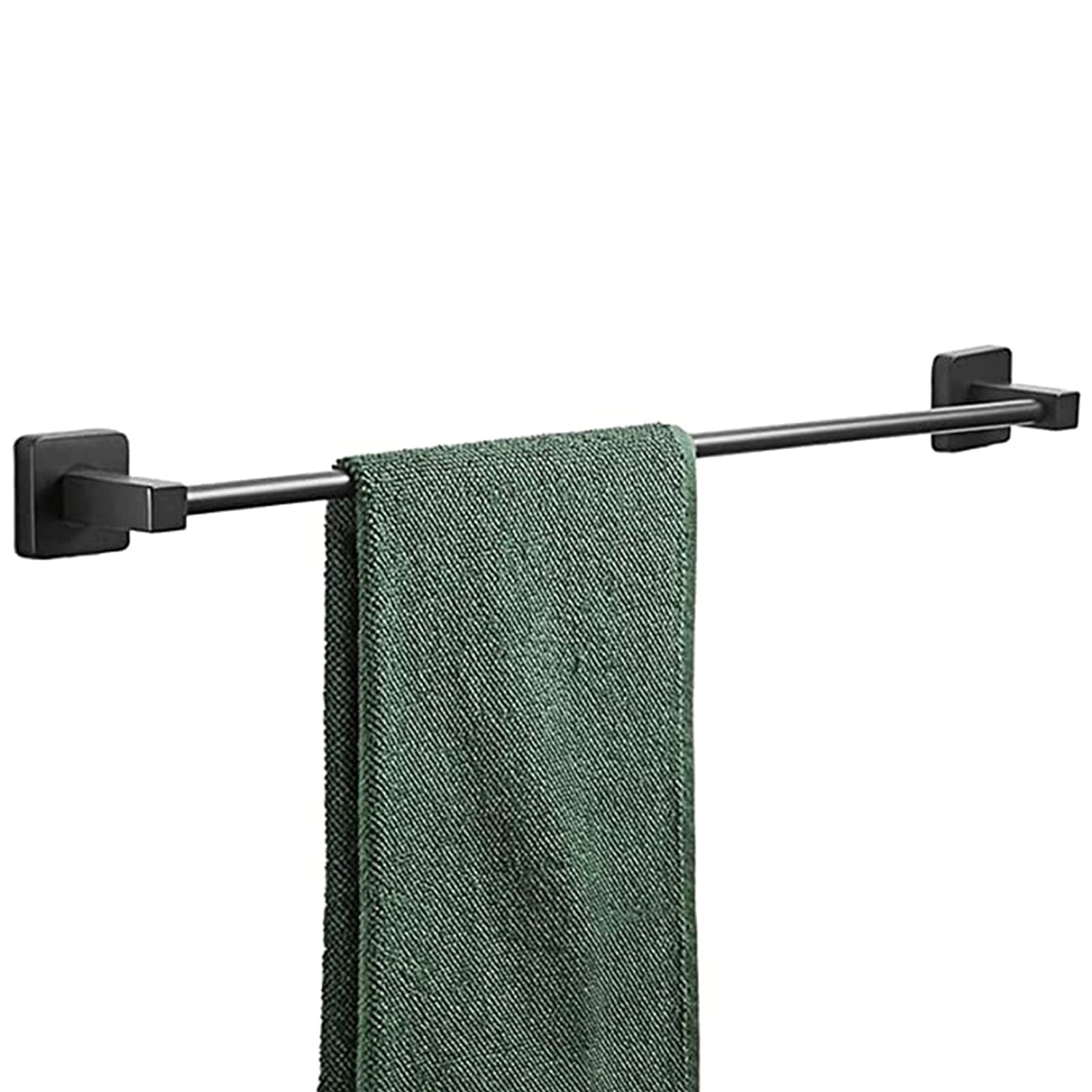 Toallero de toalla negra Toalla montada en la pared Riel de toallas para el baño Herrajes y cocina, SUS304 Estante de la torre de acero inoxidable SUS304 - Diseño redondo y cuadrado, 40/50/60/70/80cm