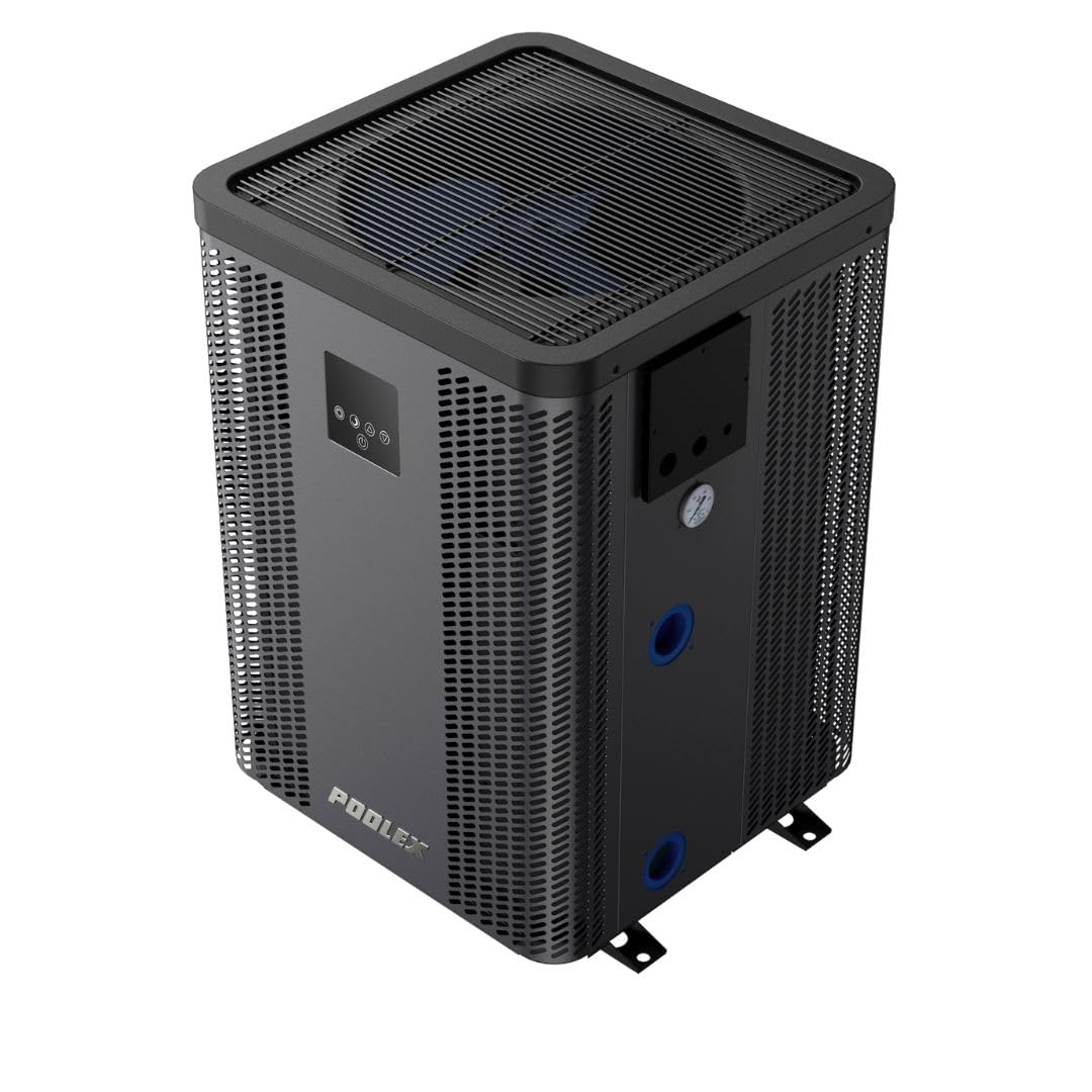 poolomio Full Inverter Wärmepumpe Pool 9 kW Silverline Top 90 | WiFi Pool Heizung für Pools 40–50 m³ | Energieeffizienter & leiser Poolheizer mit Titan Wärmetauscher | COP bis 11,11