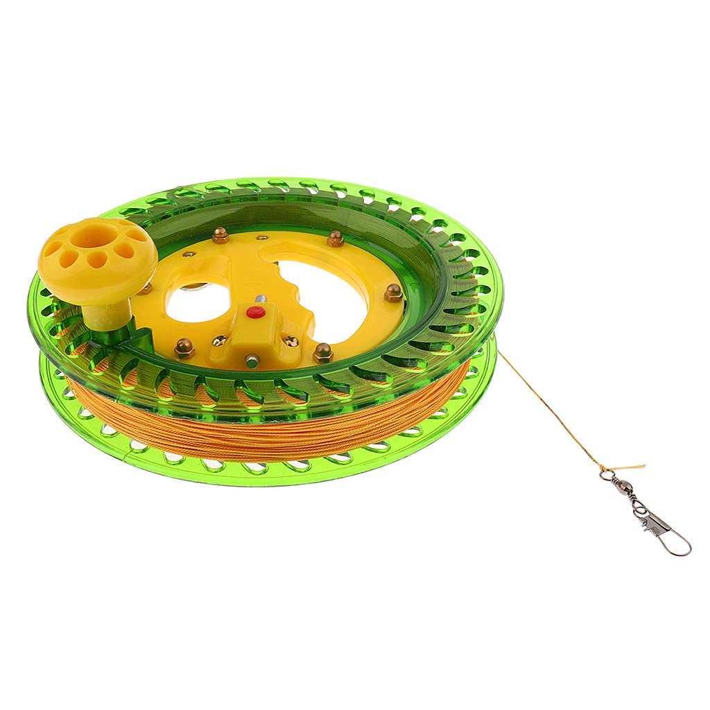 MagiDeal 1 Drachenschnur Spule mit 450m Schnur, Kite Line Winder Drachenleine, Drachenschnur Seilwinde für Drachen, Multifunktionalle Rolle für Outdoor-Sportarten