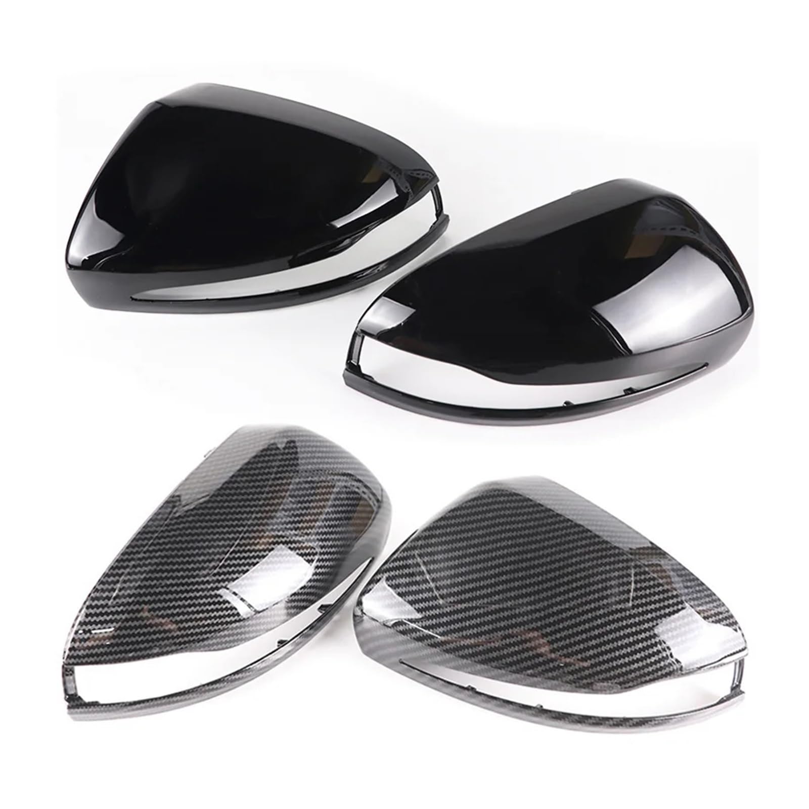 osłona lusterka bocznego 2 szt. do modeli C, GLC, S, E, klasy W205, X253, W222, W213, W238, osłona lusterka wstecznego, lewa strona, karbonowa, czarna(Carbon pattern-1)