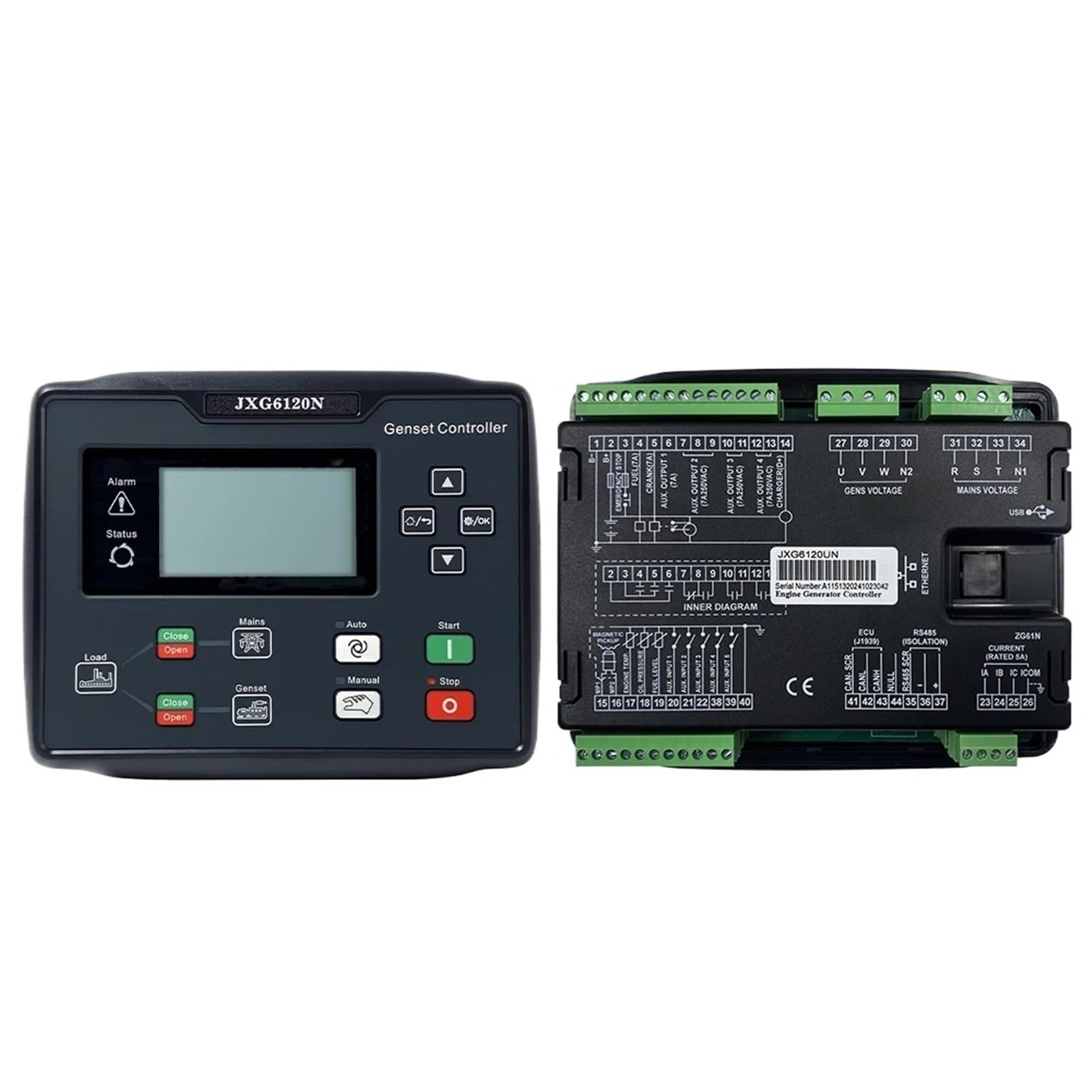 Controlador de arranque automático HGM6120N AMF módulo LCD placa circuito panel Genset 4