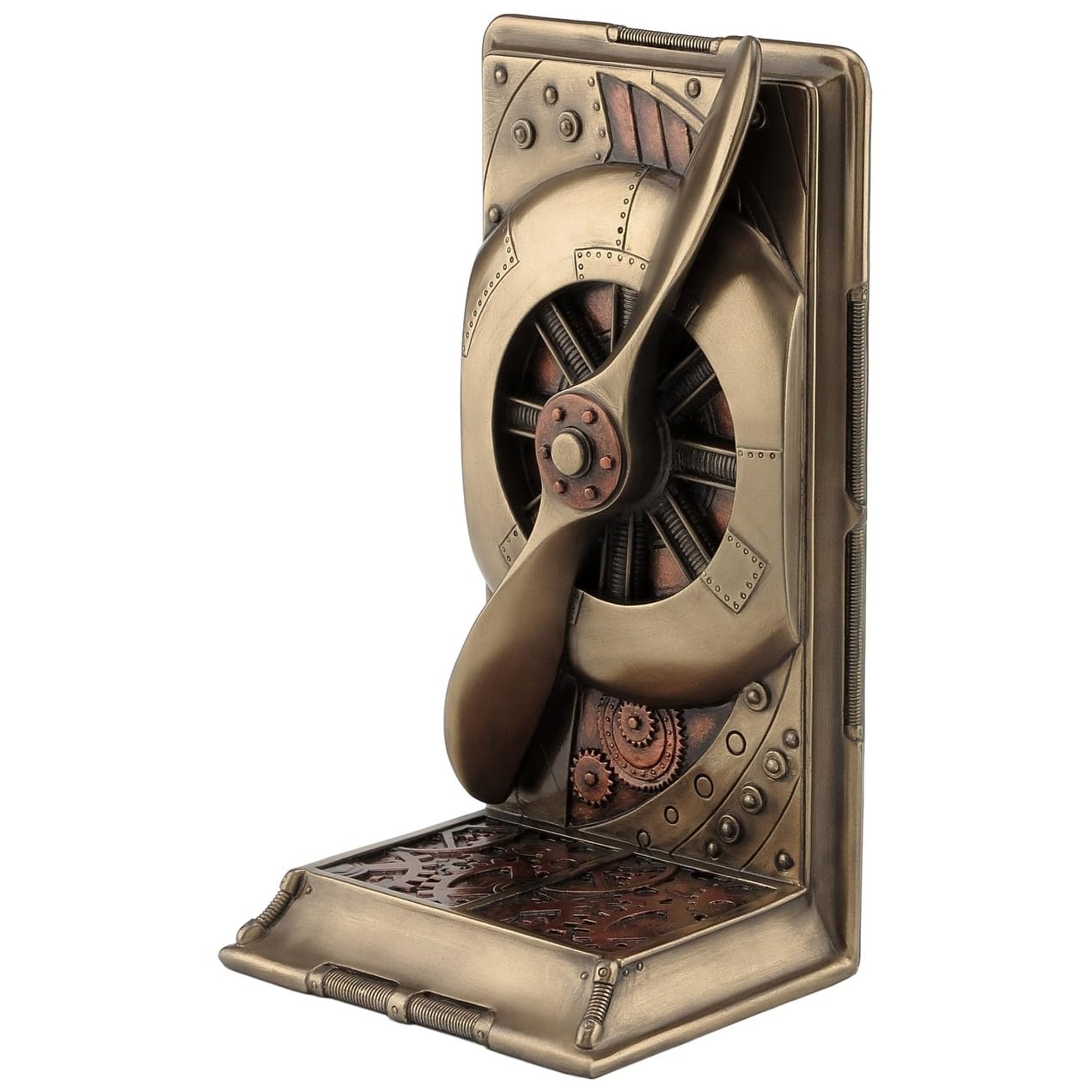 Hélice d'avion en bronze métallique serre-livre original à offrir aux passionnés d'aviation